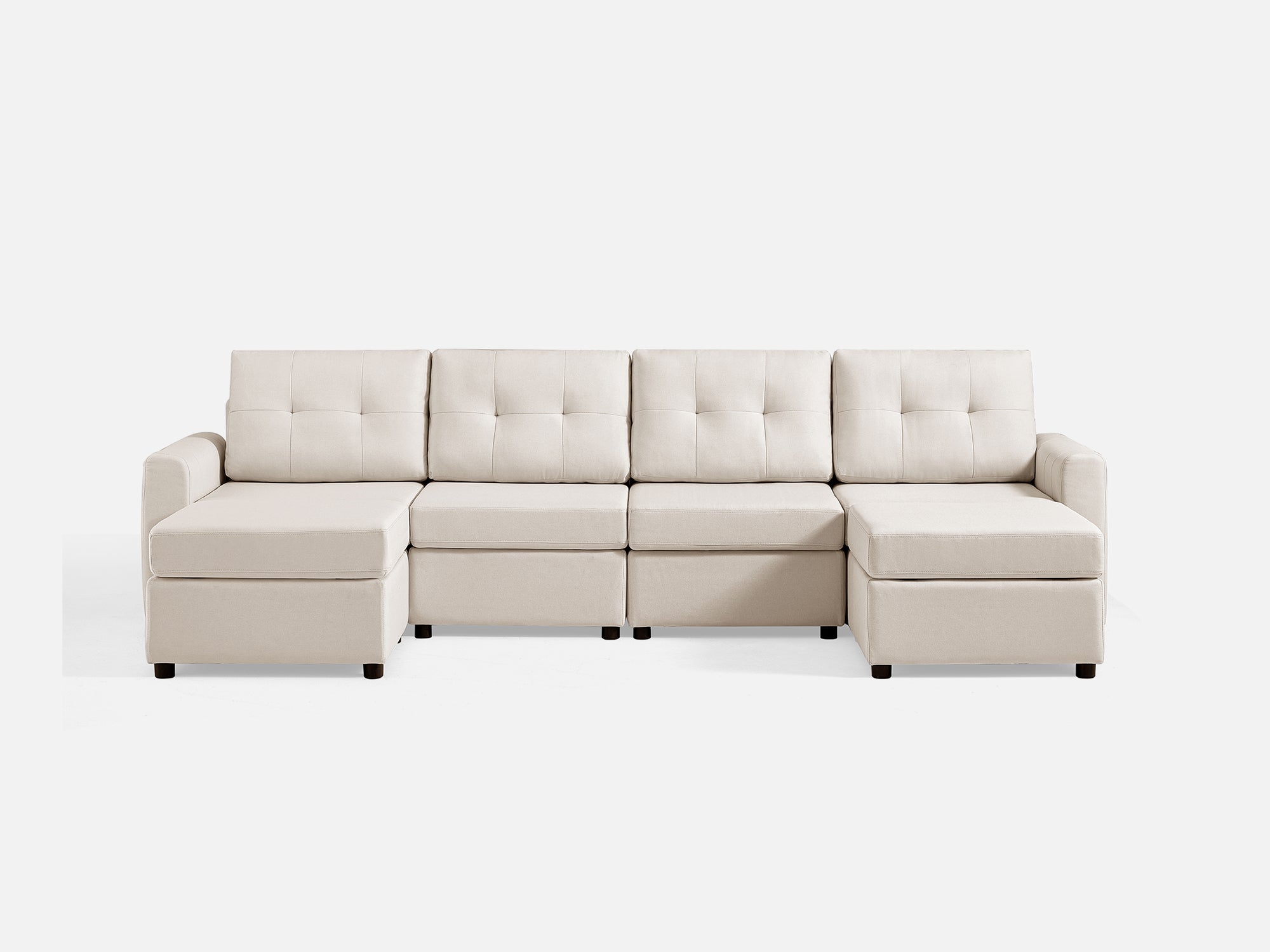 RUBIK III 4 Seats with 2 Ottomans - LINSY HOME