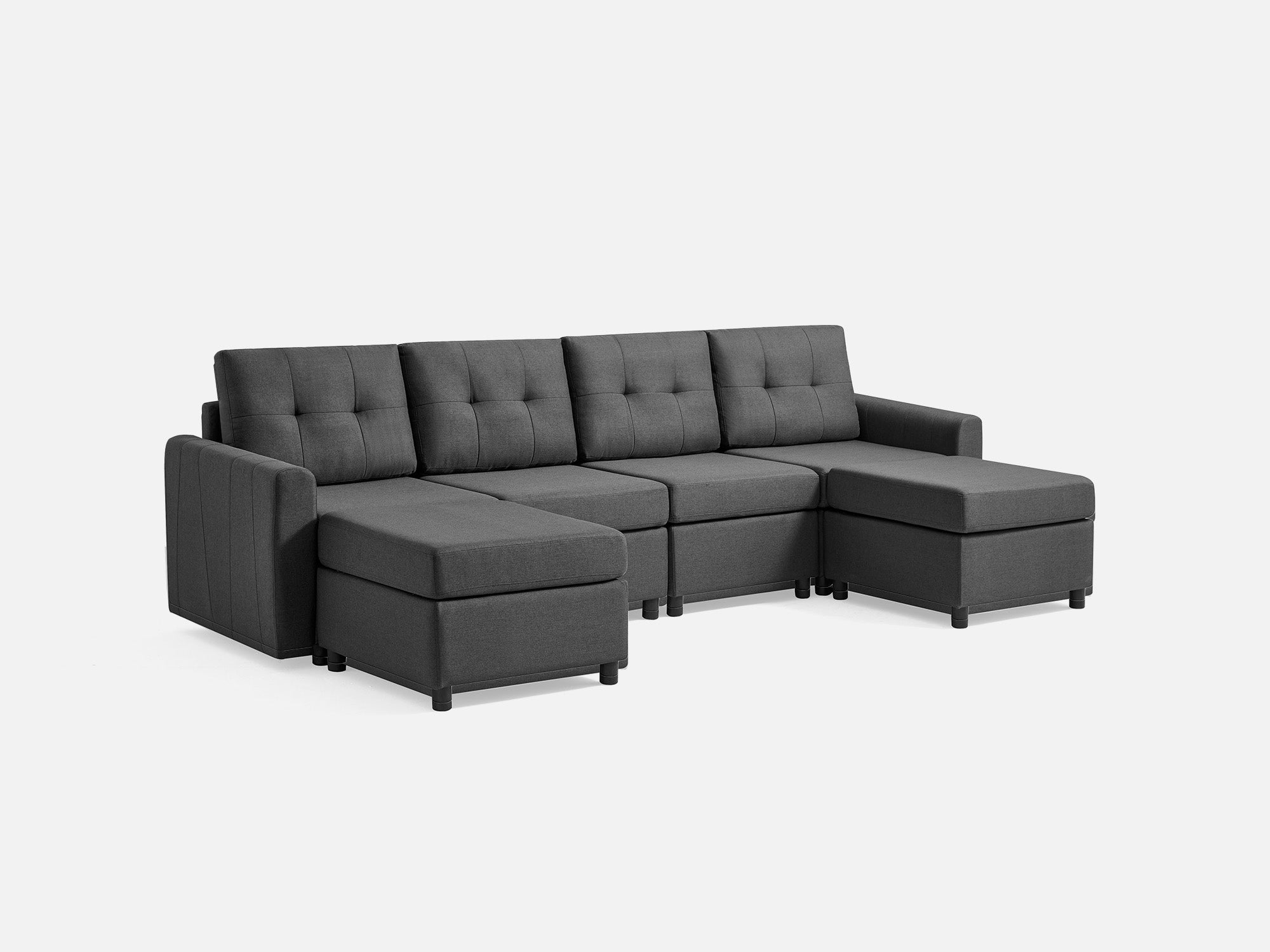 RUBIK III 4 Seats with 2 Ottomans - LINSY HOME