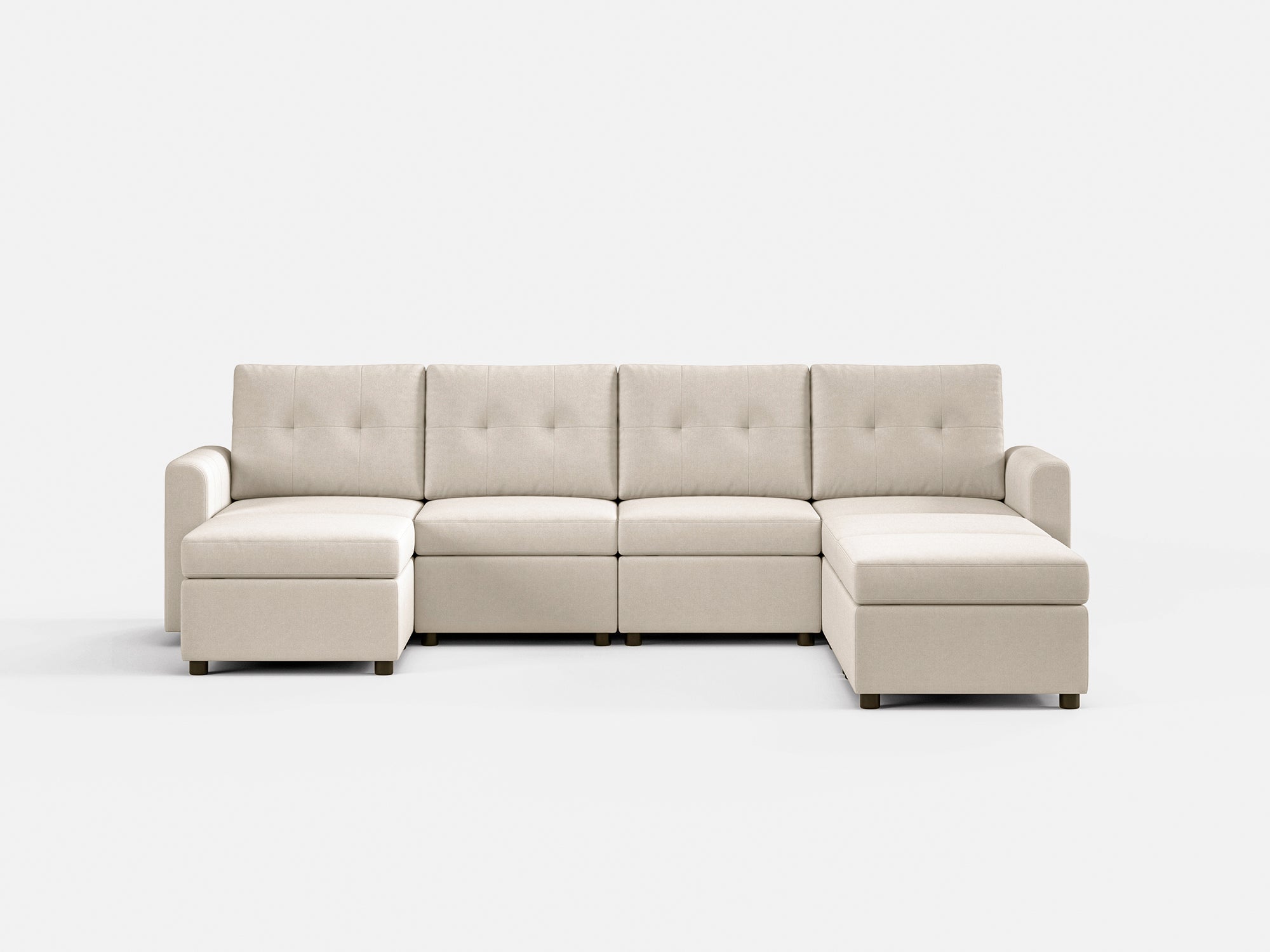 RUBIK III 4 Seats with 3 Ottomans - LINSY HOME