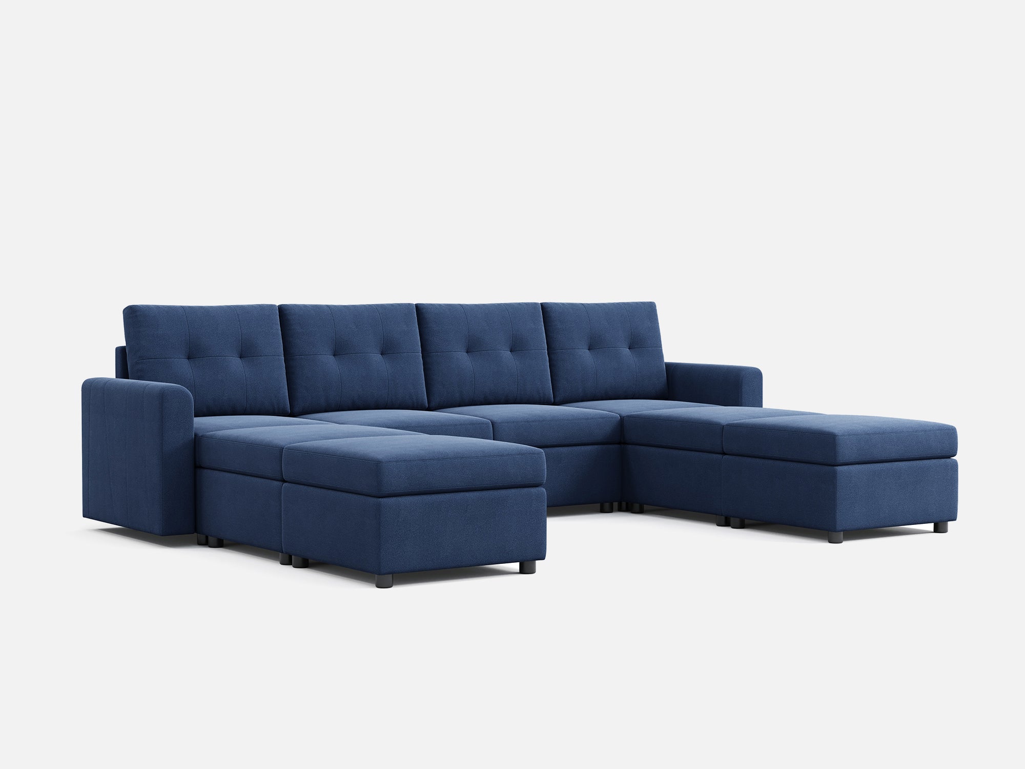 RUBIK III 4 Seats with 4 Ottomans - LINSY HOME