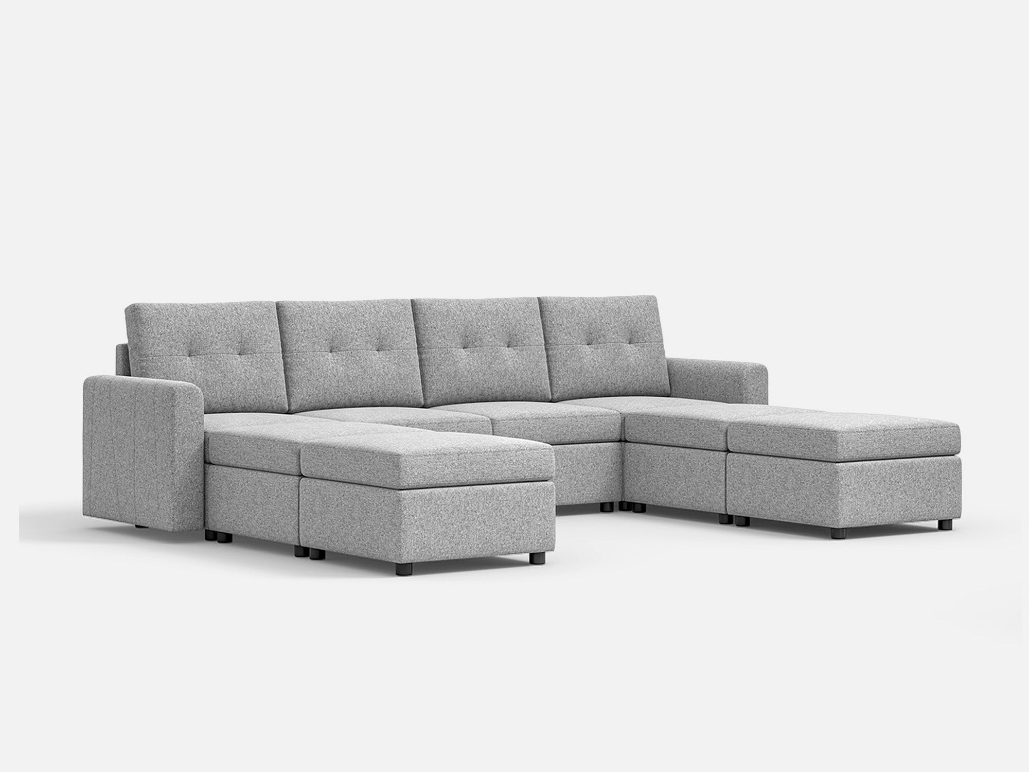 RUBIK III 4 Seats with 4 Ottomans - LINSY HOME