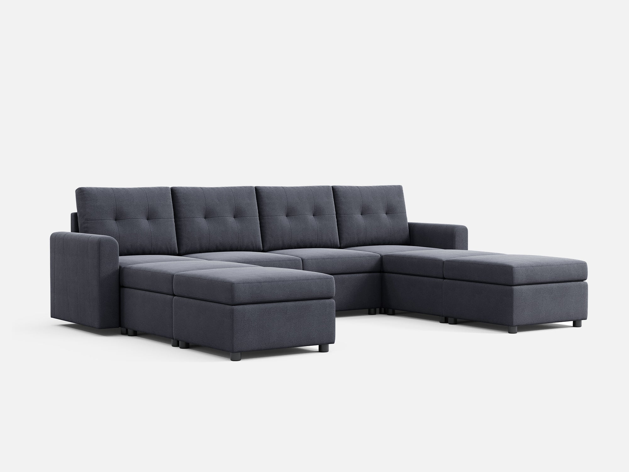 RUBIK III 4 Seats with 4 Ottomans - LINSY HOME