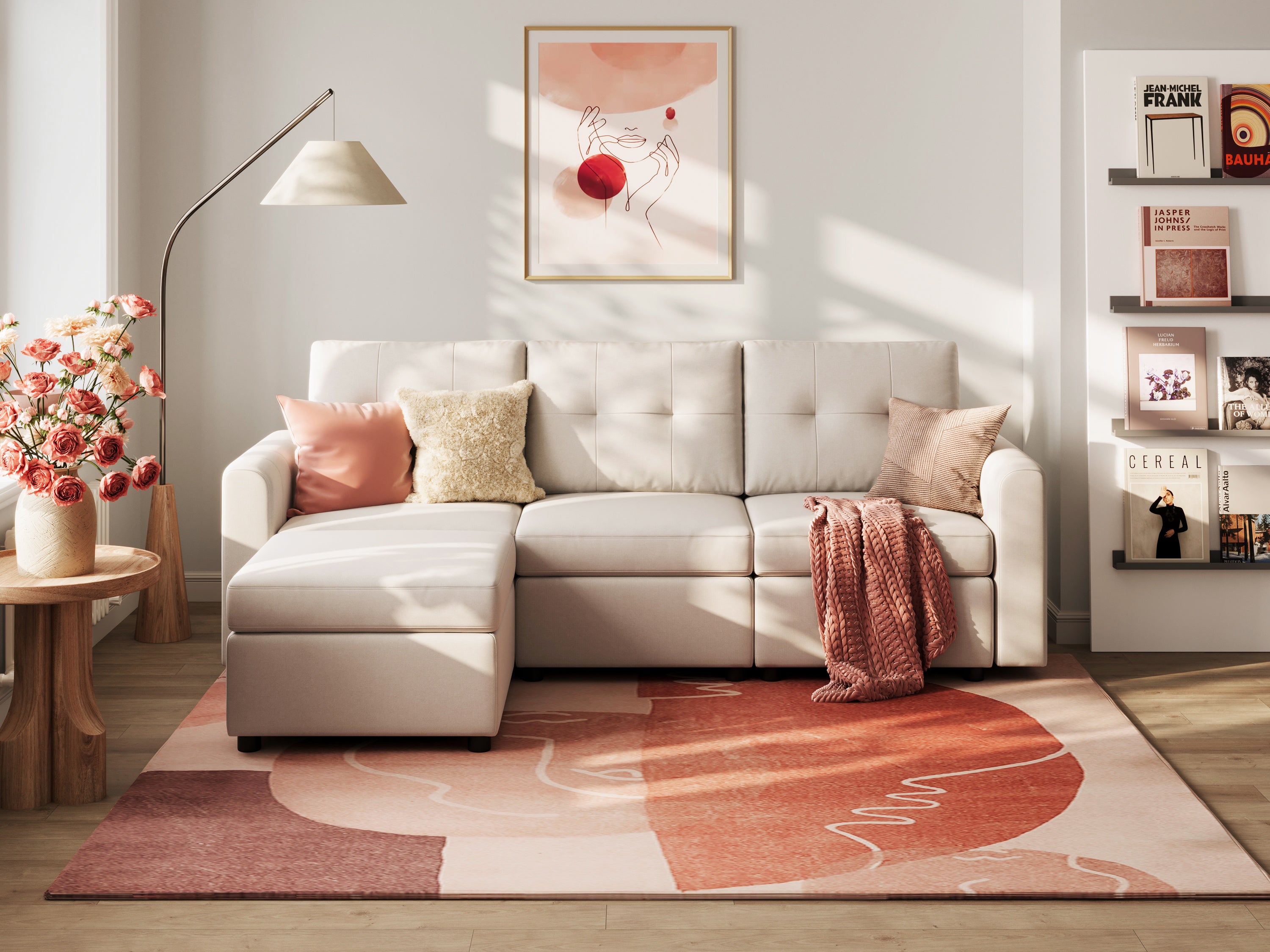 RUBIK III 3 Seats with Ottoman - LINSY HOME