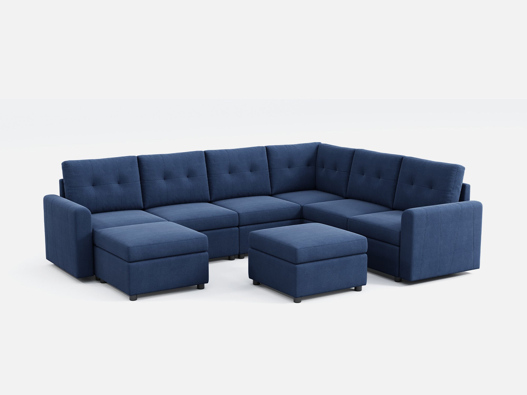 RUBIK III 5 Seats with Corner & 2 Ottomans and An Additional Set of Covers - LINSY HOME