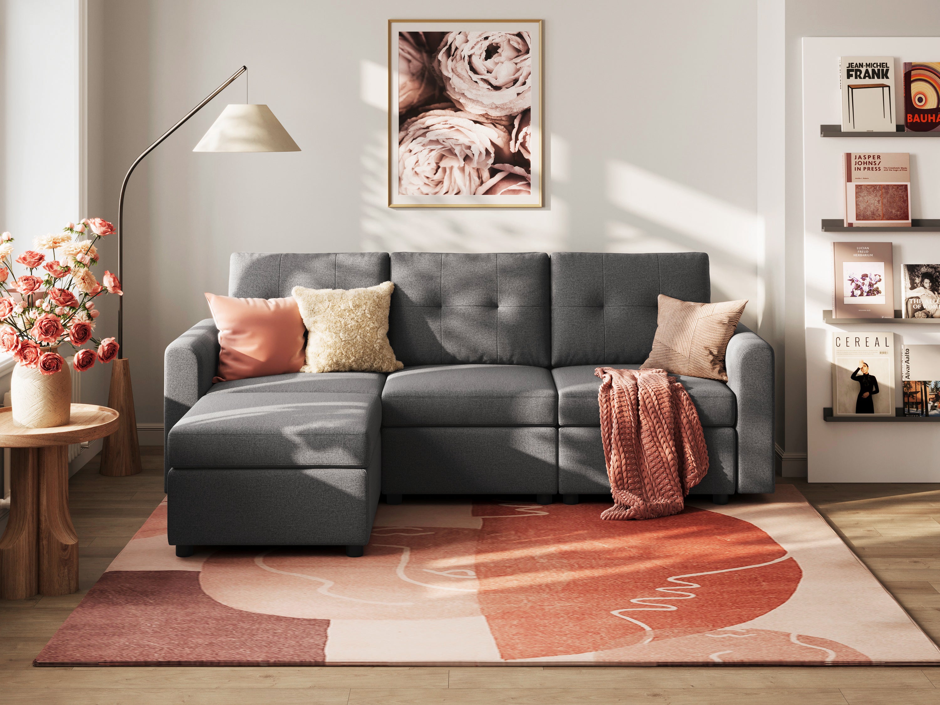 RUBIK III 3 Seats with Ottoman - LINSY HOME