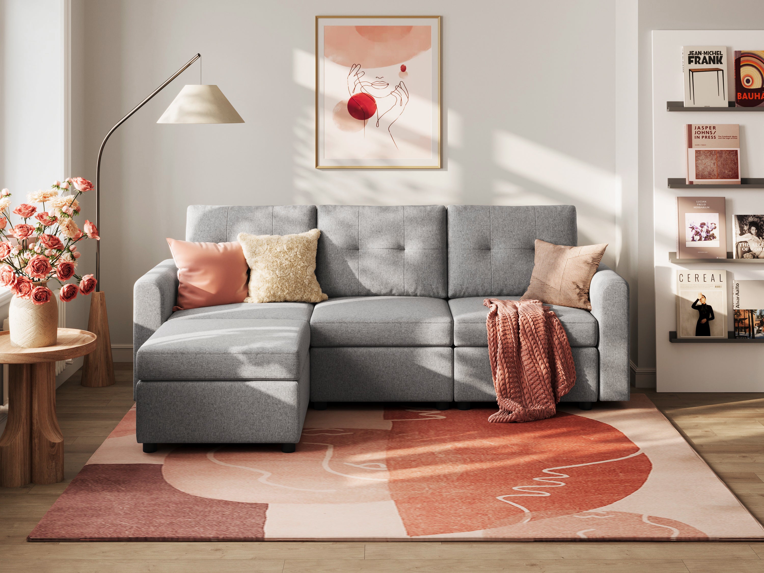 RUBIK III 3 Seats with Ottoman - LINSY HOME