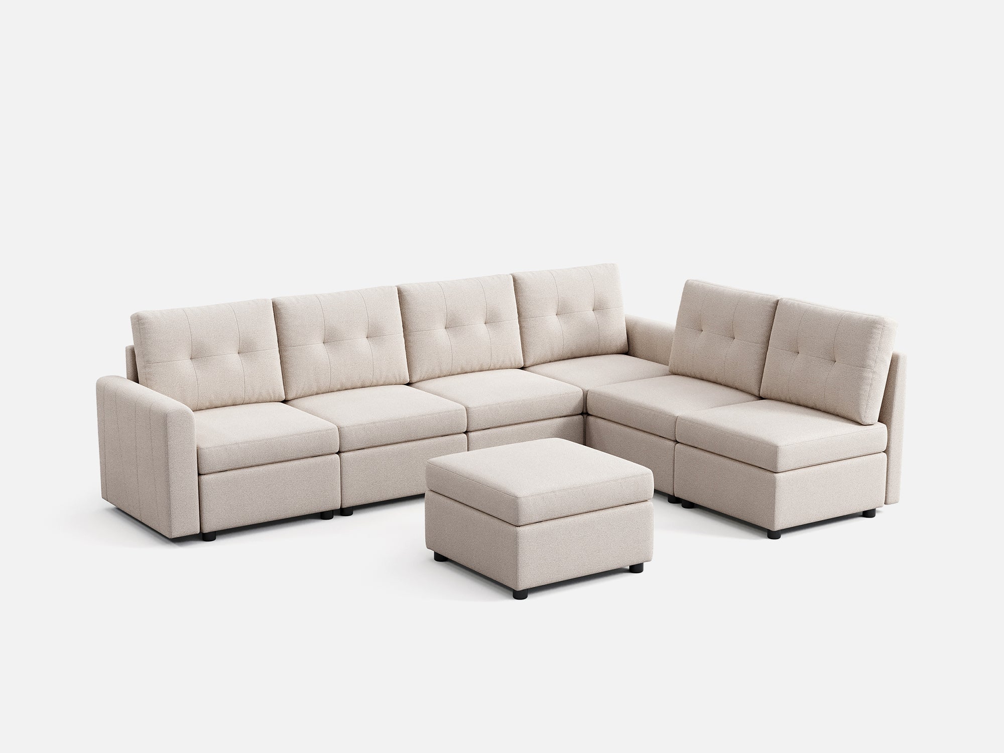 RUBIK III 6 Seats with Ottoman and An Additional Set of Covers - LINSY HOME