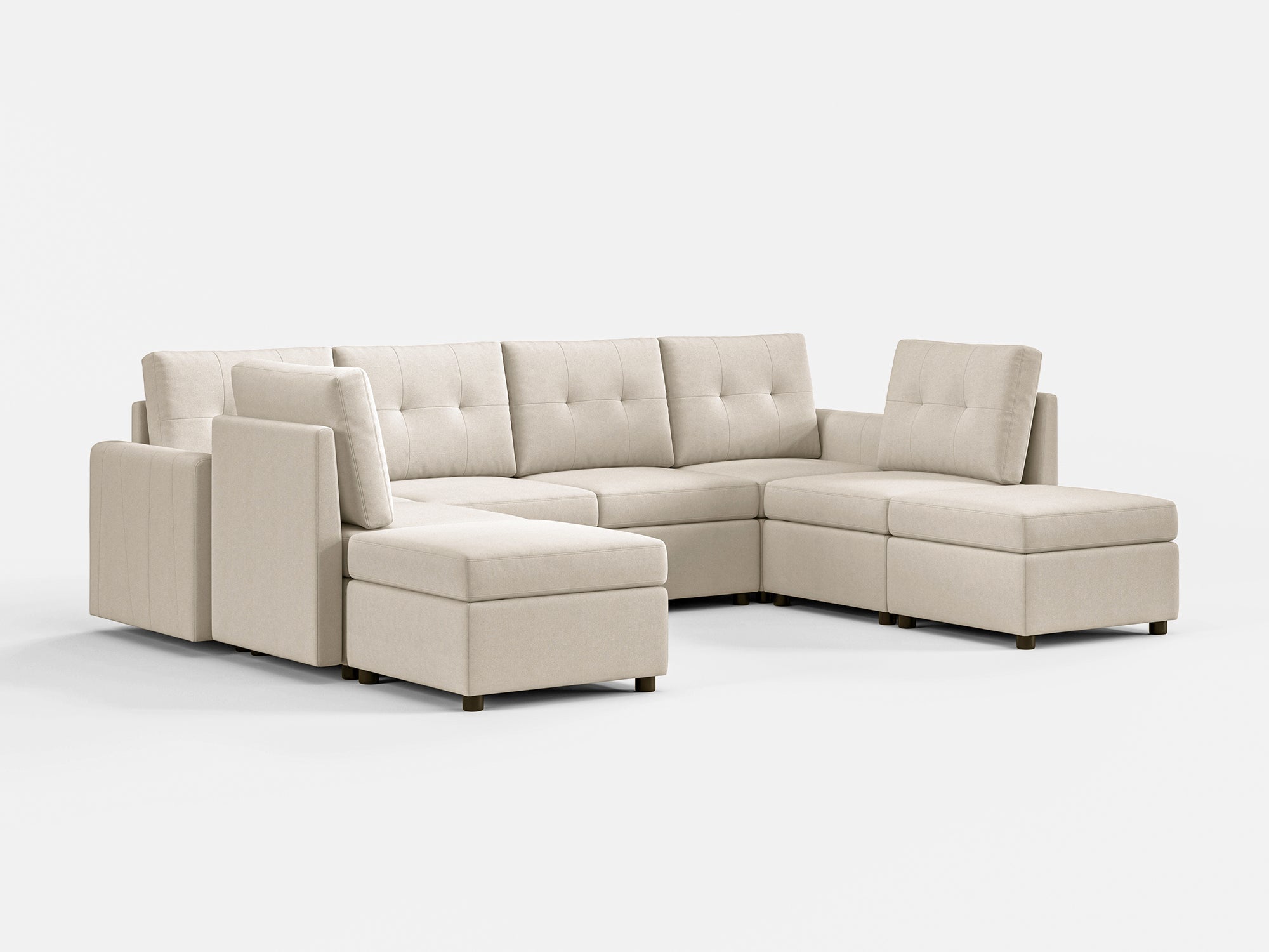 RUBIK III 6 Seats with 2 Ottomans - LINSY HOME