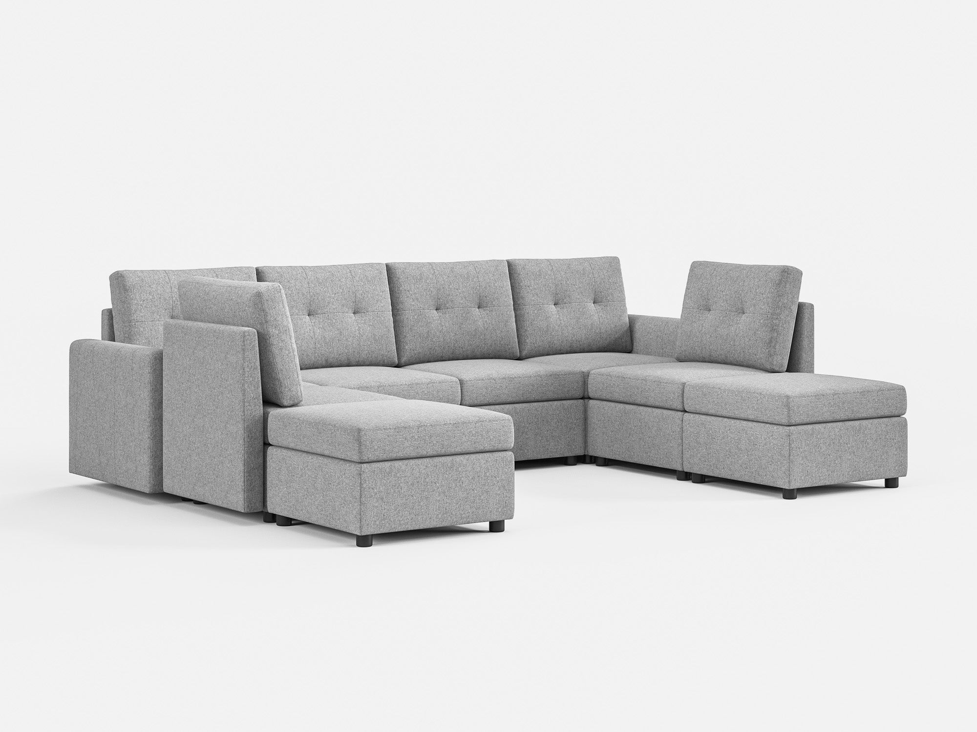 RUBIK III 6 Seats with 2 Ottomans - LINSY HOME