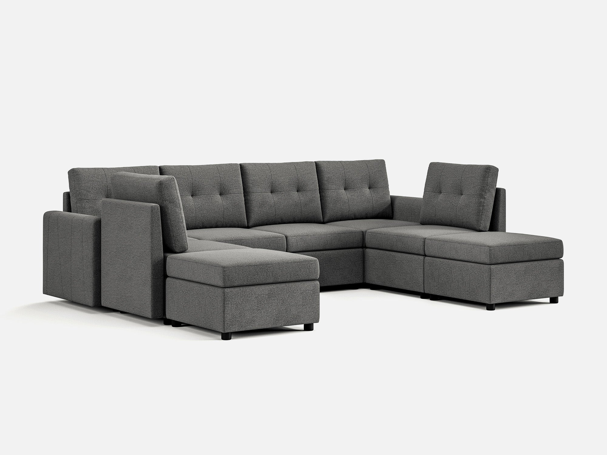 RUBIK III 6 Seats with 2 Ottomans - LINSY HOME