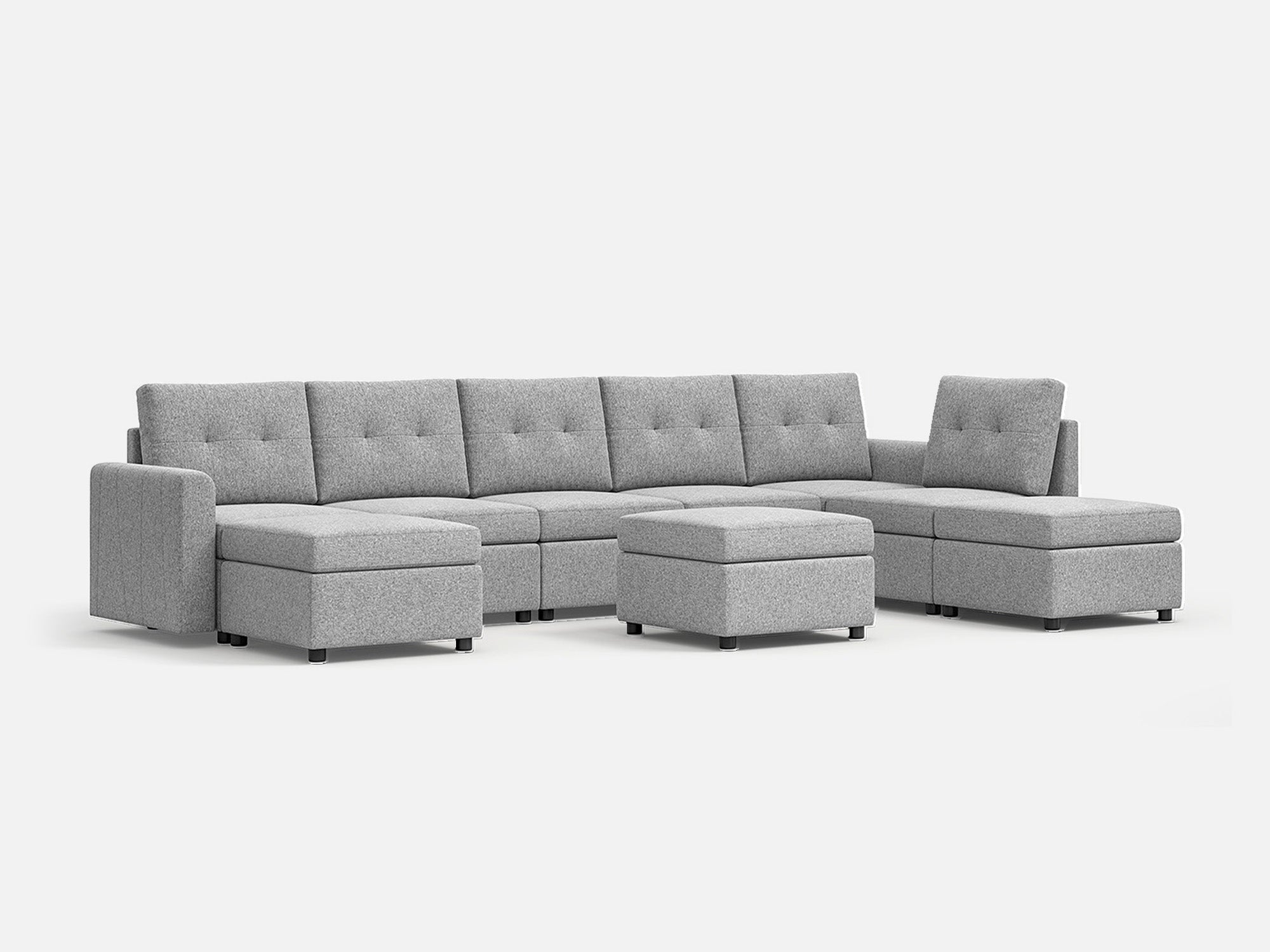 RUBIK III 6 Seats With 3 Ottomans - LINSY HOME