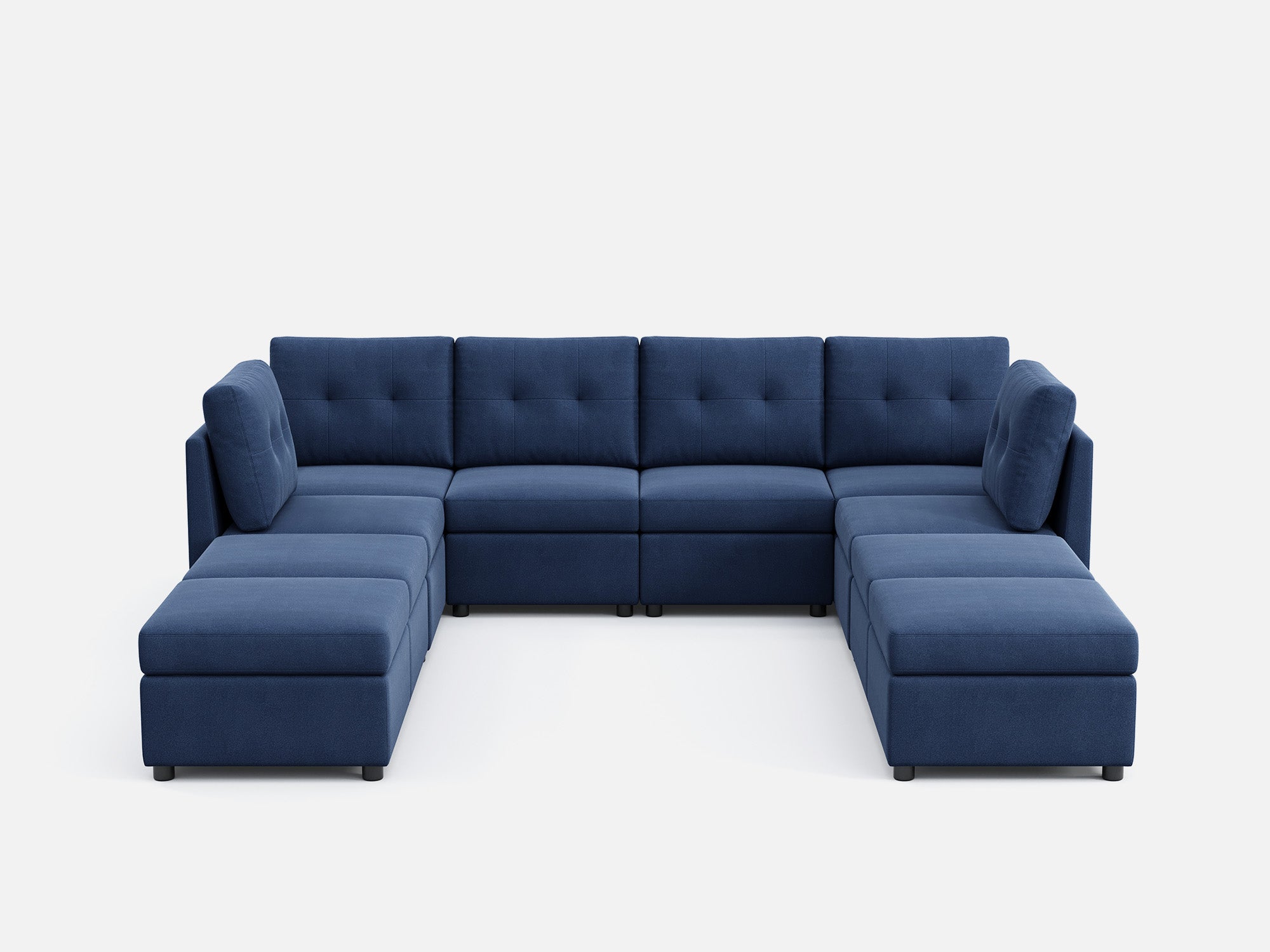 RUBIK III 6 Seats with 4 Ottomans - LINSY HOME
