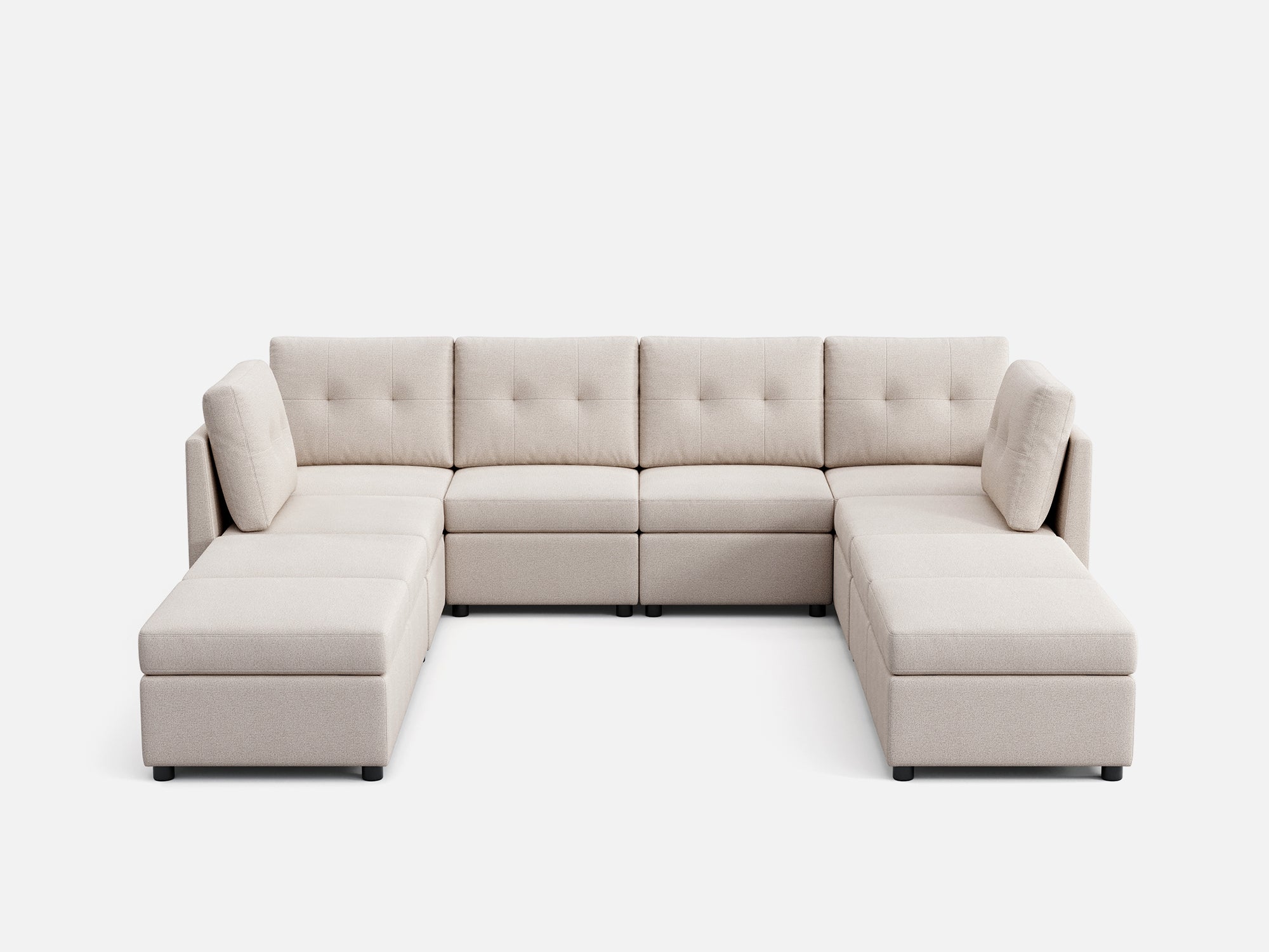 RUBIK III 6 Seats with 4 Ottomans - LINSY HOME