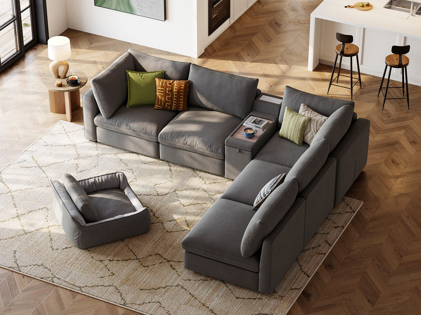 RUBIK V 5 Seats with Console & Pet Bed Module