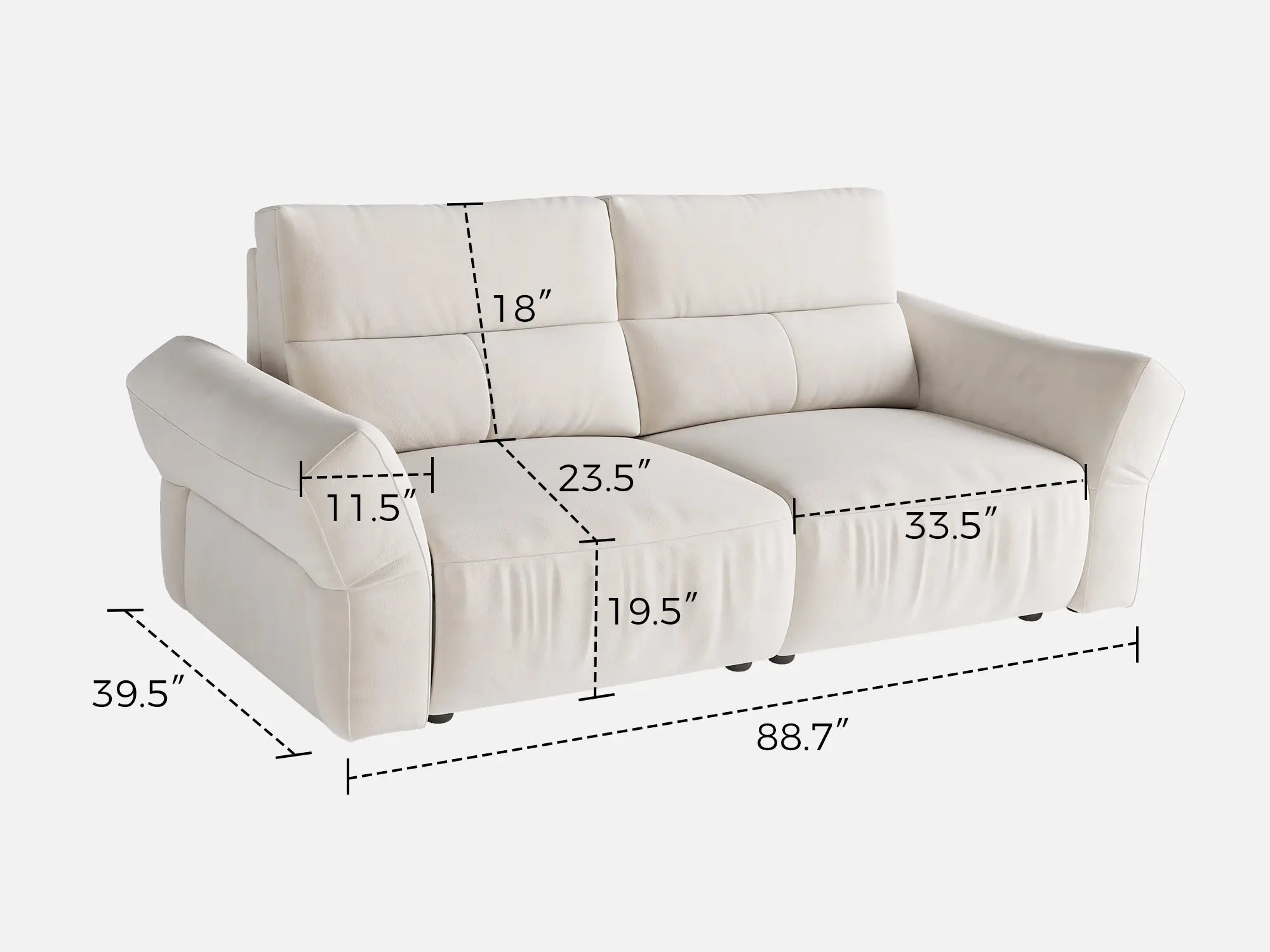 HAVEN 2-Seat Power Reclining Modular Couch