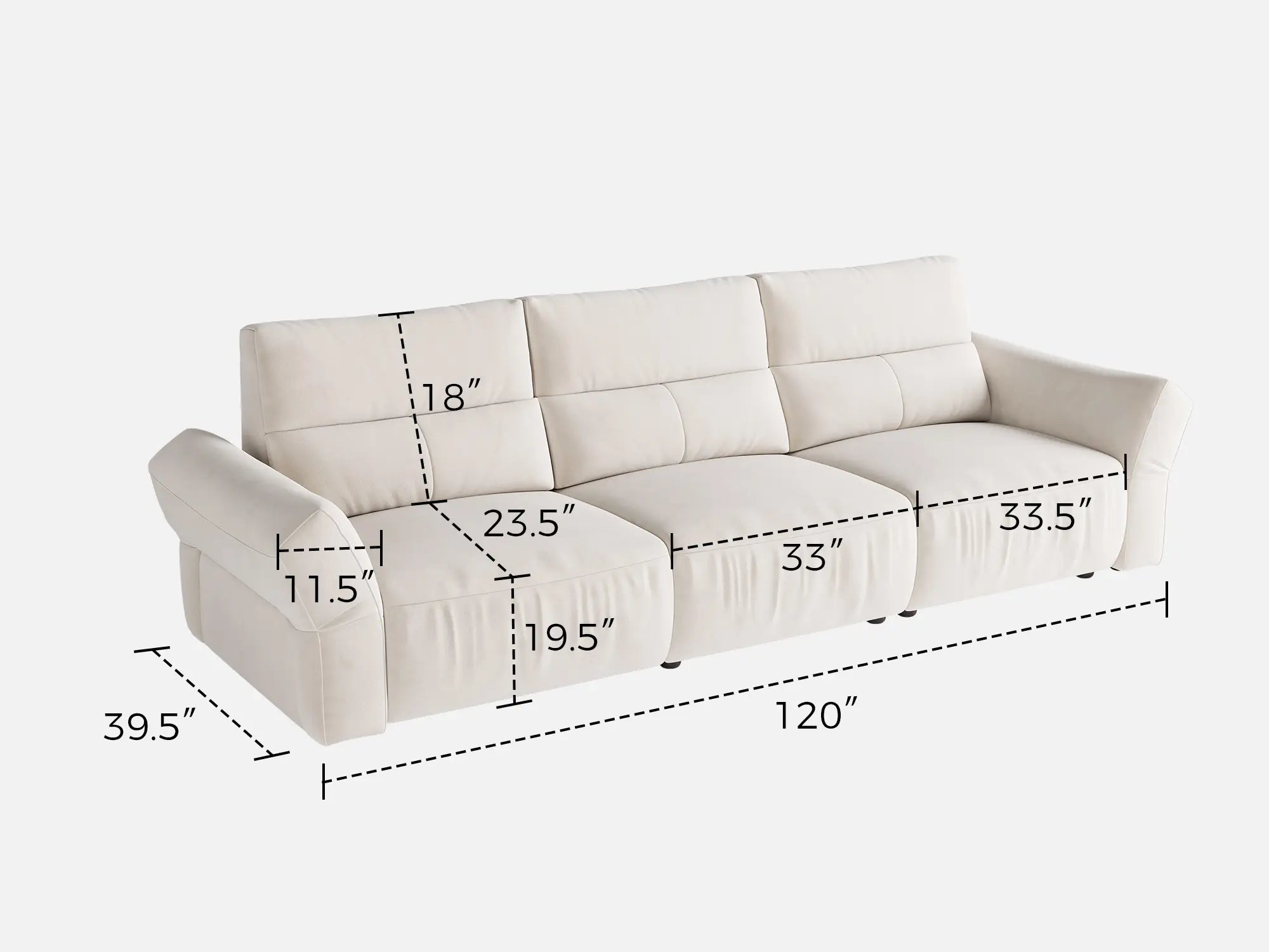 HAVEN 3-Seat Power Reclining Modular Couch