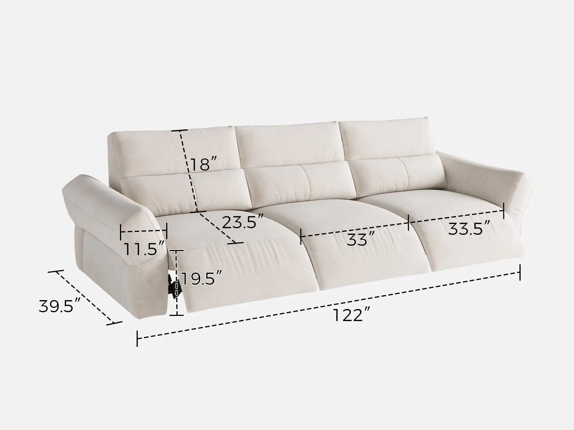 HAVEN 3-Seat Power Reclining Modular Couch