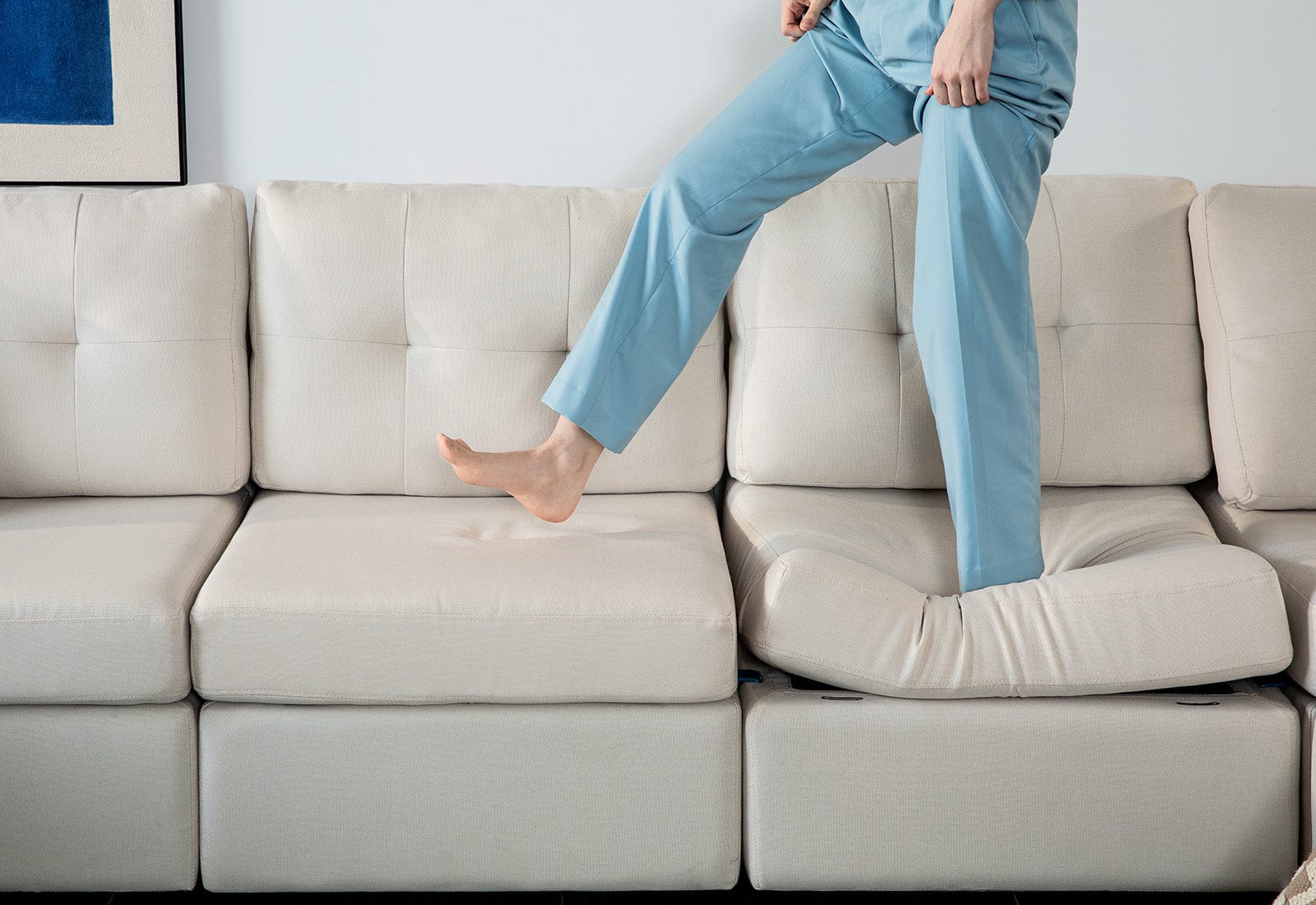 RUBIK III 4 Seats with 2 Ottomans - LINSY HOME