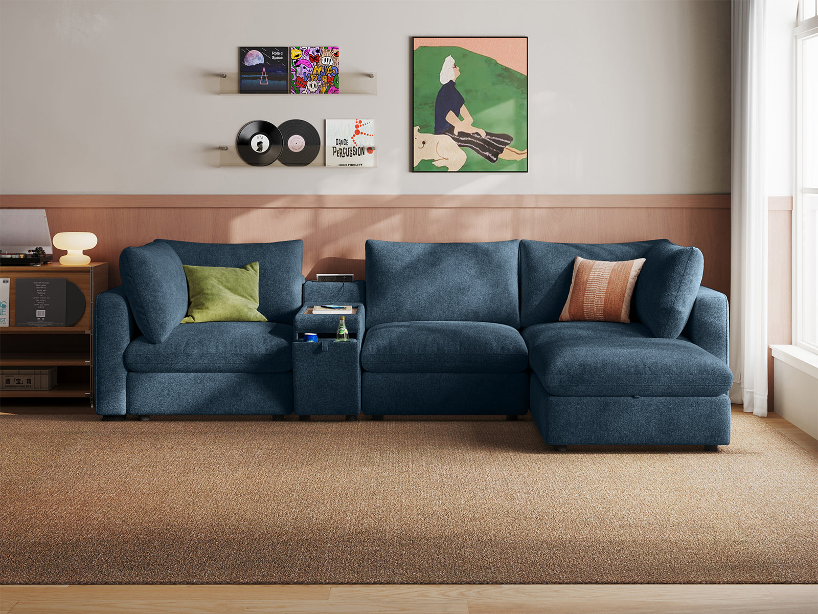 RUBIK V 3 Seats with Ottoman & Console