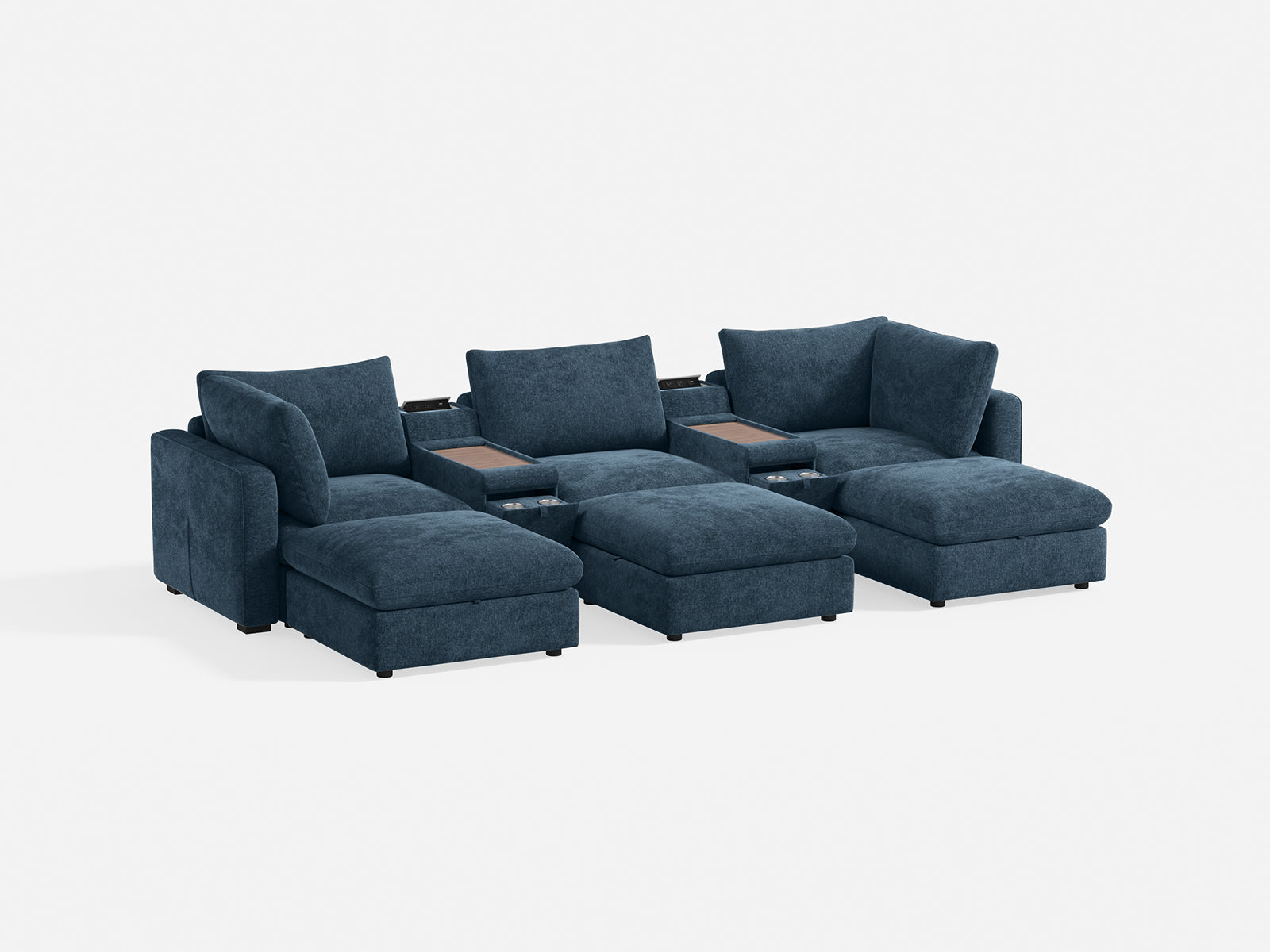 RUBIK V 3 Seats with 3 Ottomans & 2 Consoles