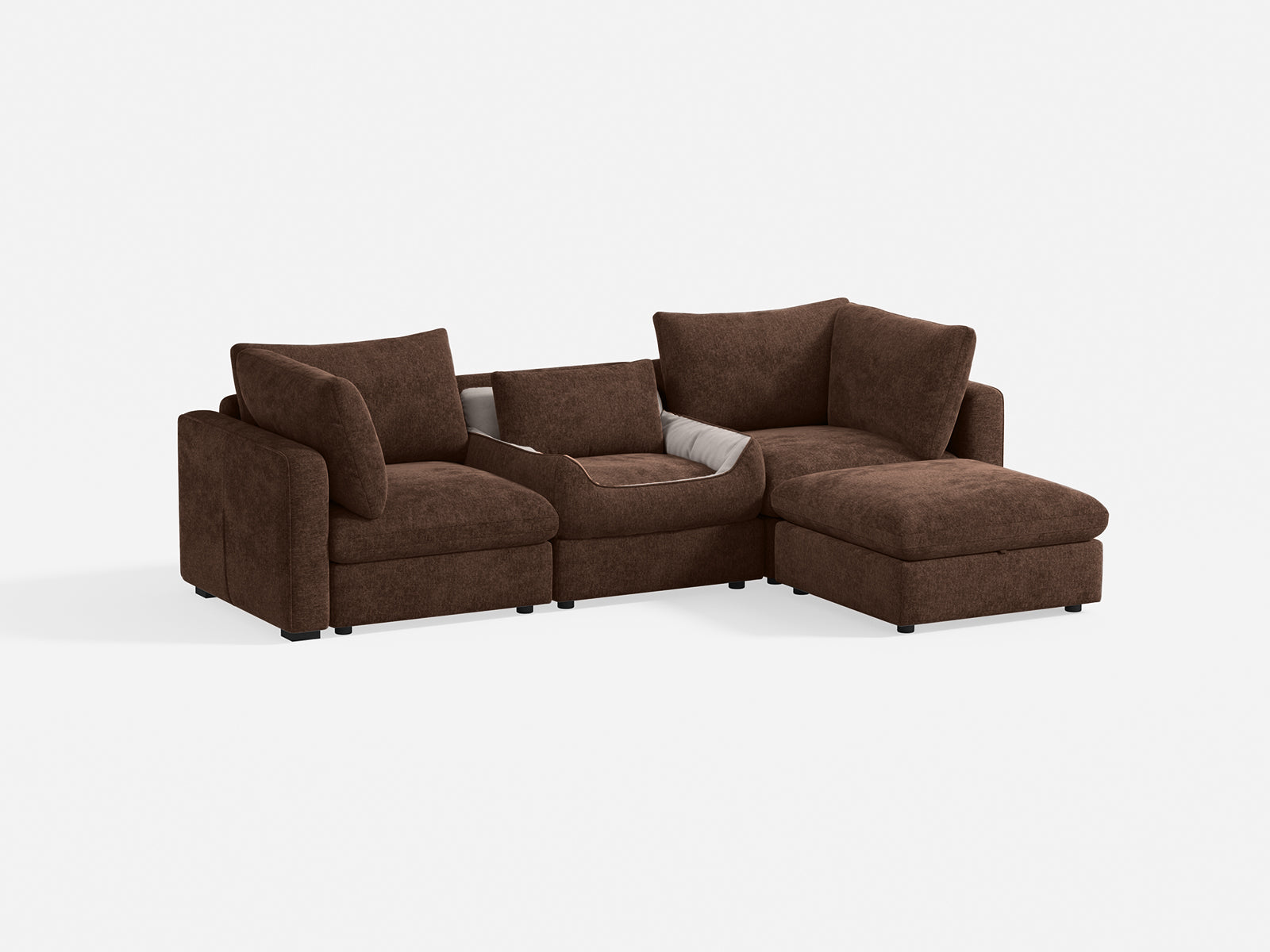 RUBIK V 3 Seats with Ottoman & Pet Bed Module