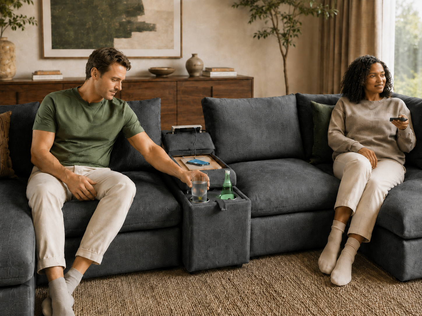 Where Do You Put Your Drink When the Coffee Table’s Too Far Away?