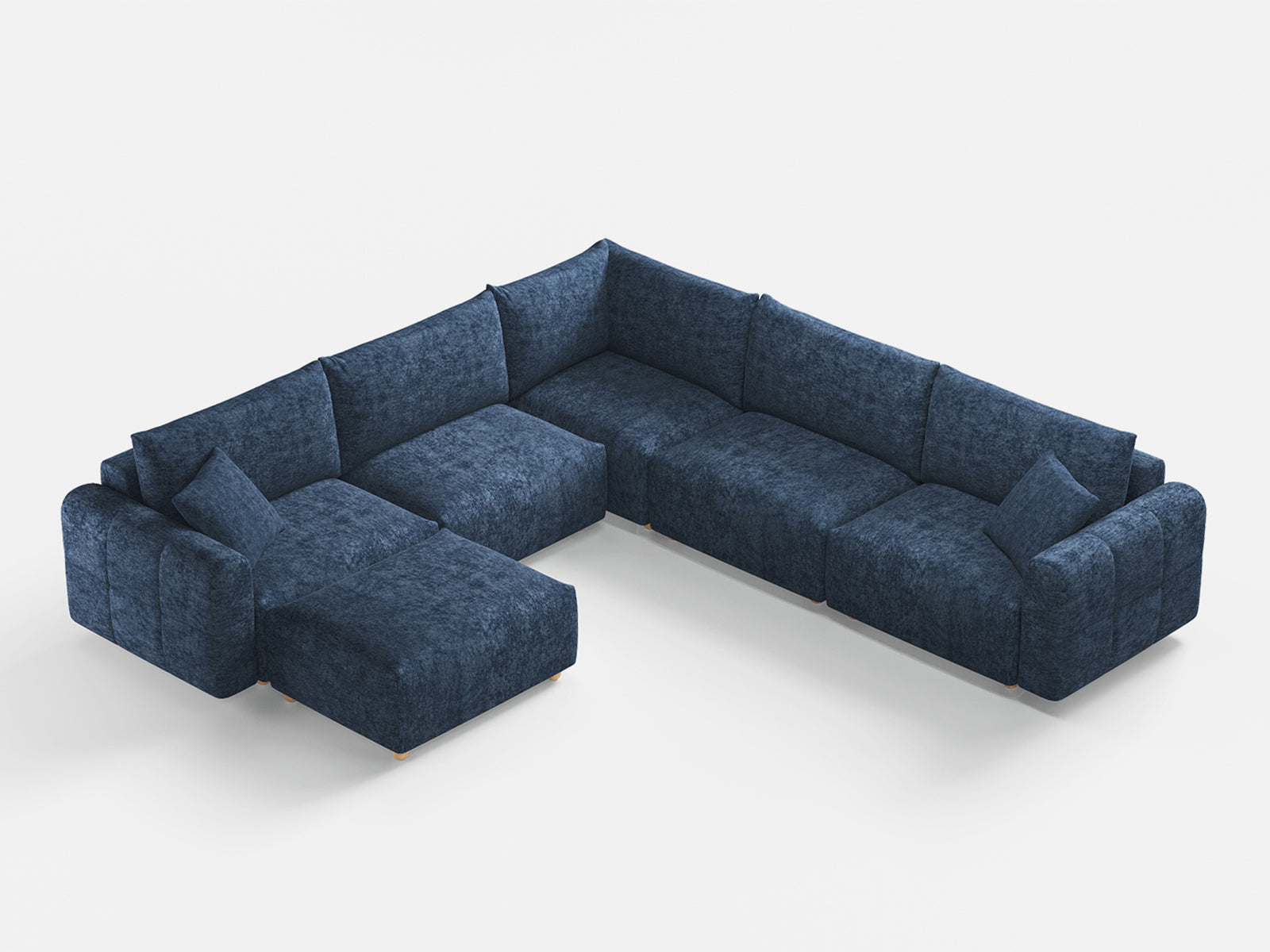 RUBIK L 4 Seats with Ottoman & Corner