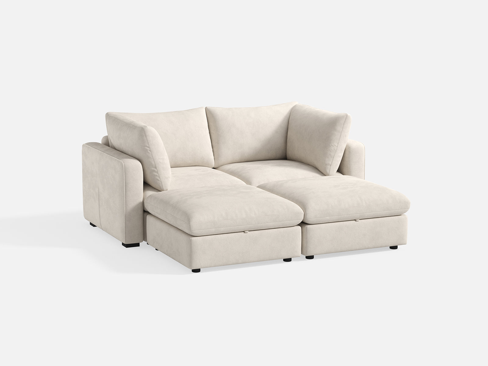 RUBIK V 2 Seats with 2 Ottomans
