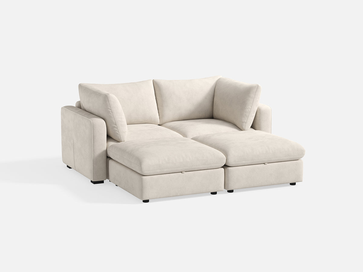 RUBIK V 2 Seats with 2 Ottomans