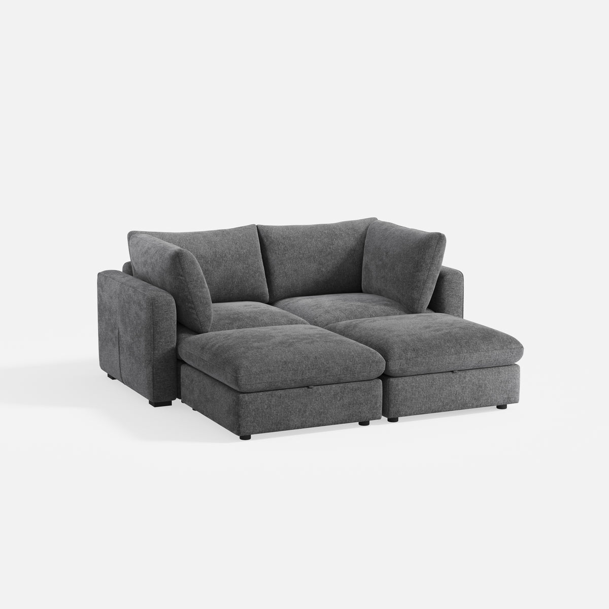 RUBIK V 2 Seats with 2 Ottomans