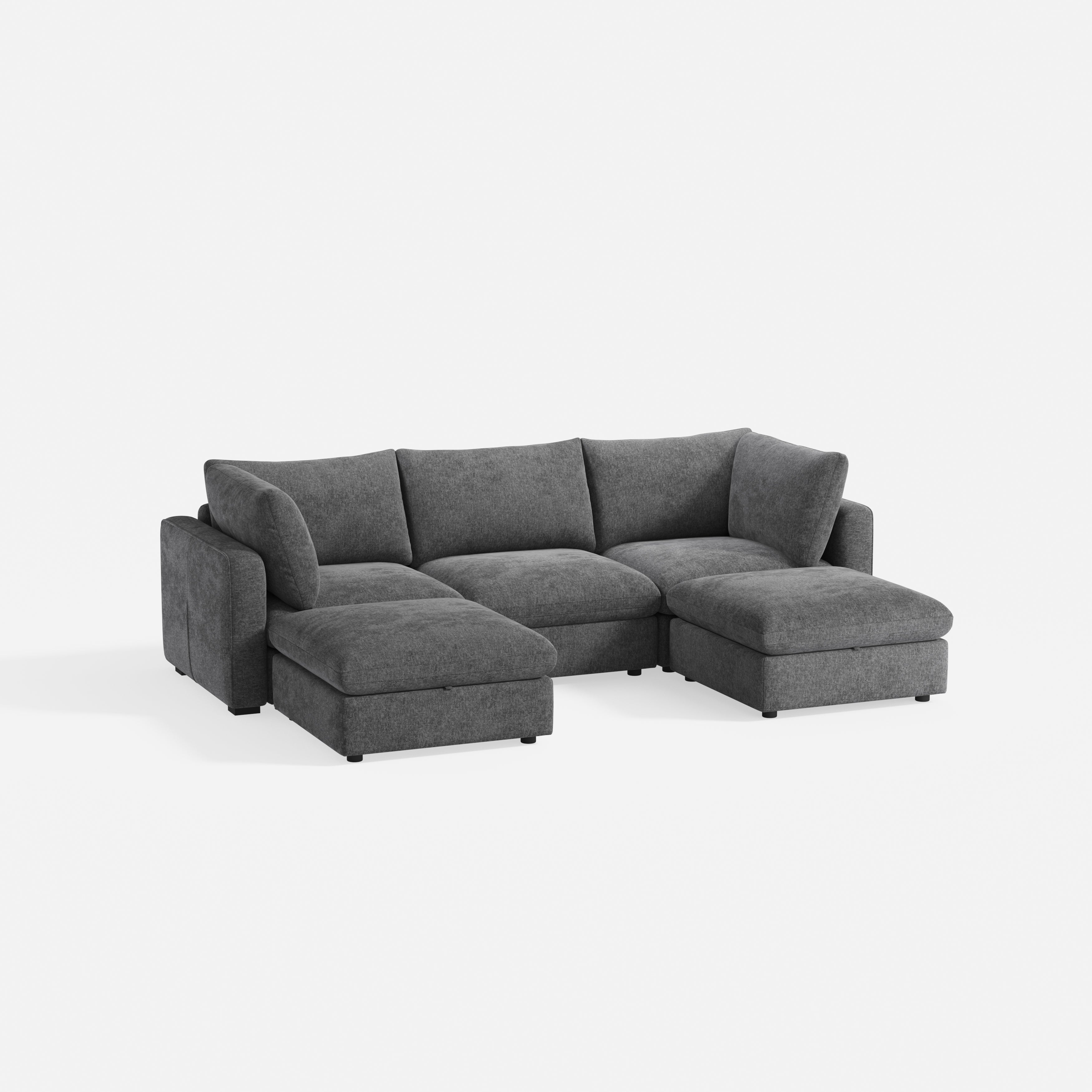 RUBIK V 3 Seats with 2 Ottomans