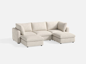 RUBIK V 3 Seats with 2 Ottomans