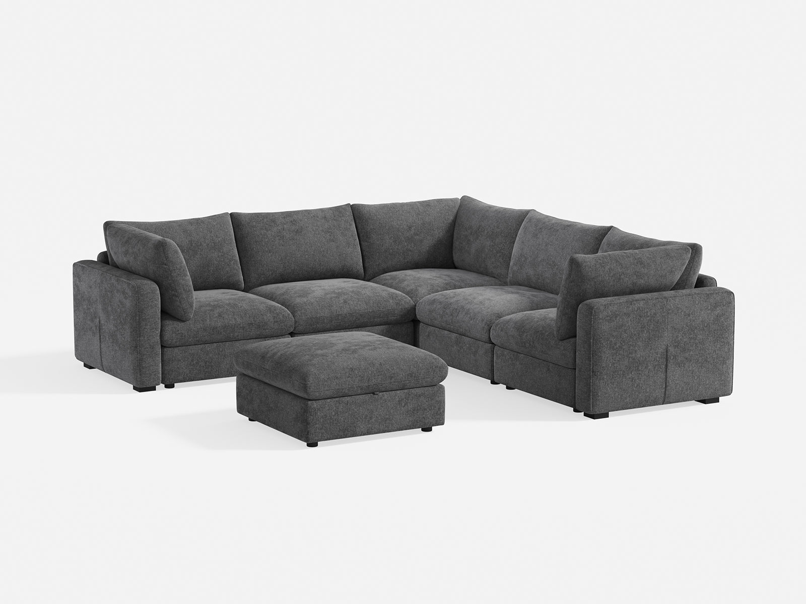 RUBIK V 4 Seats with Corner & Ottoman