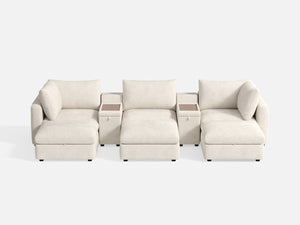 RUBIK V 3 Seats with 3 Ottomans & 2 Consoles