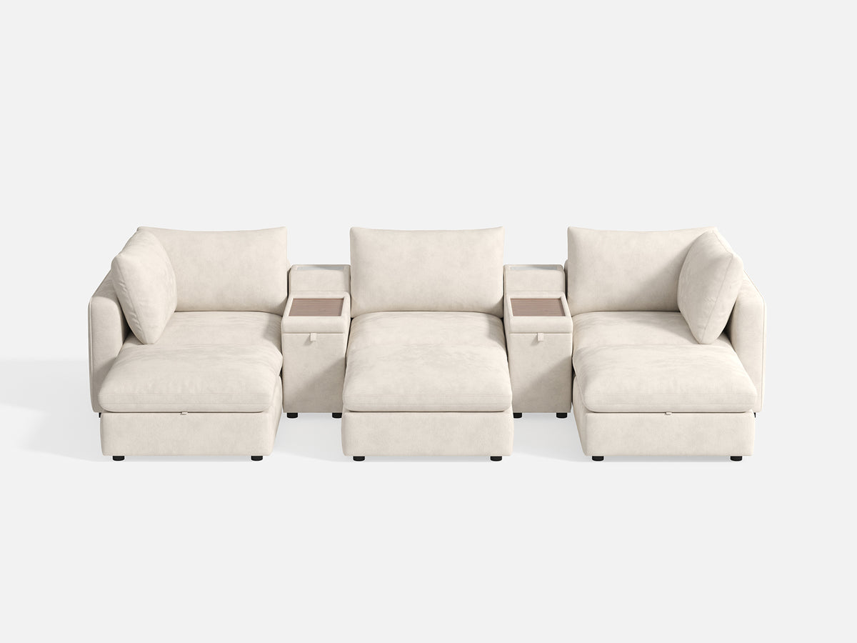 RUBIK V 3 Seats with 3 Ottomans & 2 Consoles