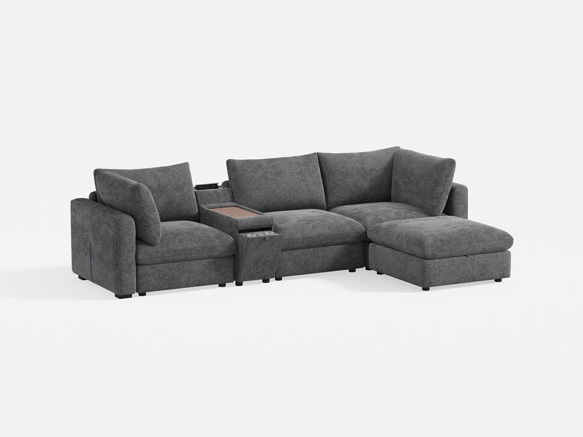 RUBIK V 3 Seats with Ottoman & Console