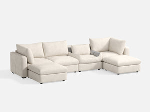 RUBIK V 4 Seats with 2 Ottomans & Pet Bed Module