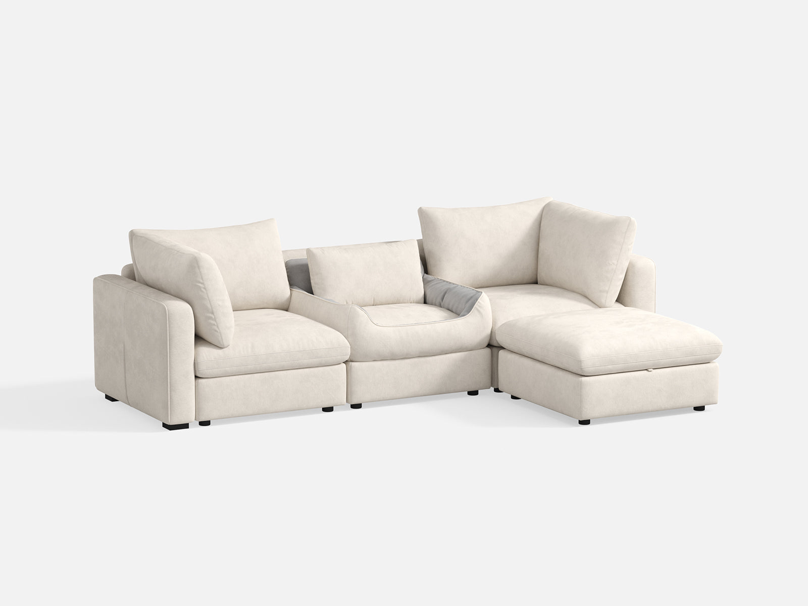 RUBIK V 3 Seats with Ottoman & Pet Bed Module