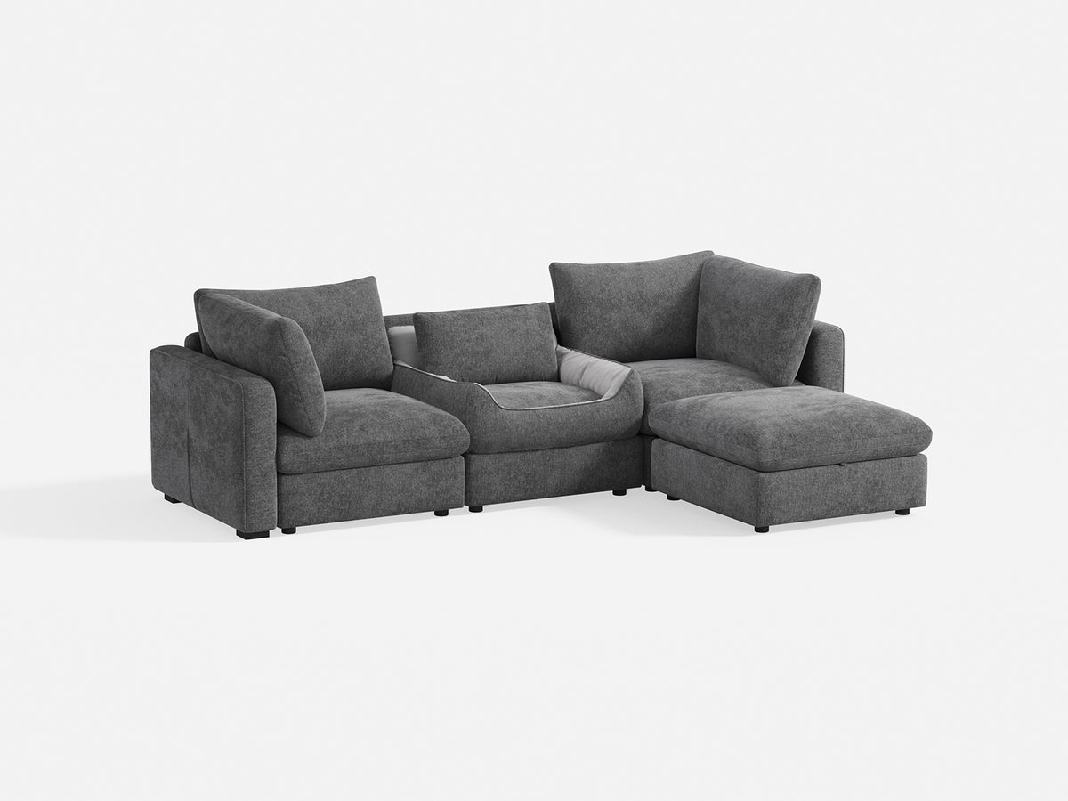 RUBIK V 3 Seats with Ottoman & Pet Bed Module