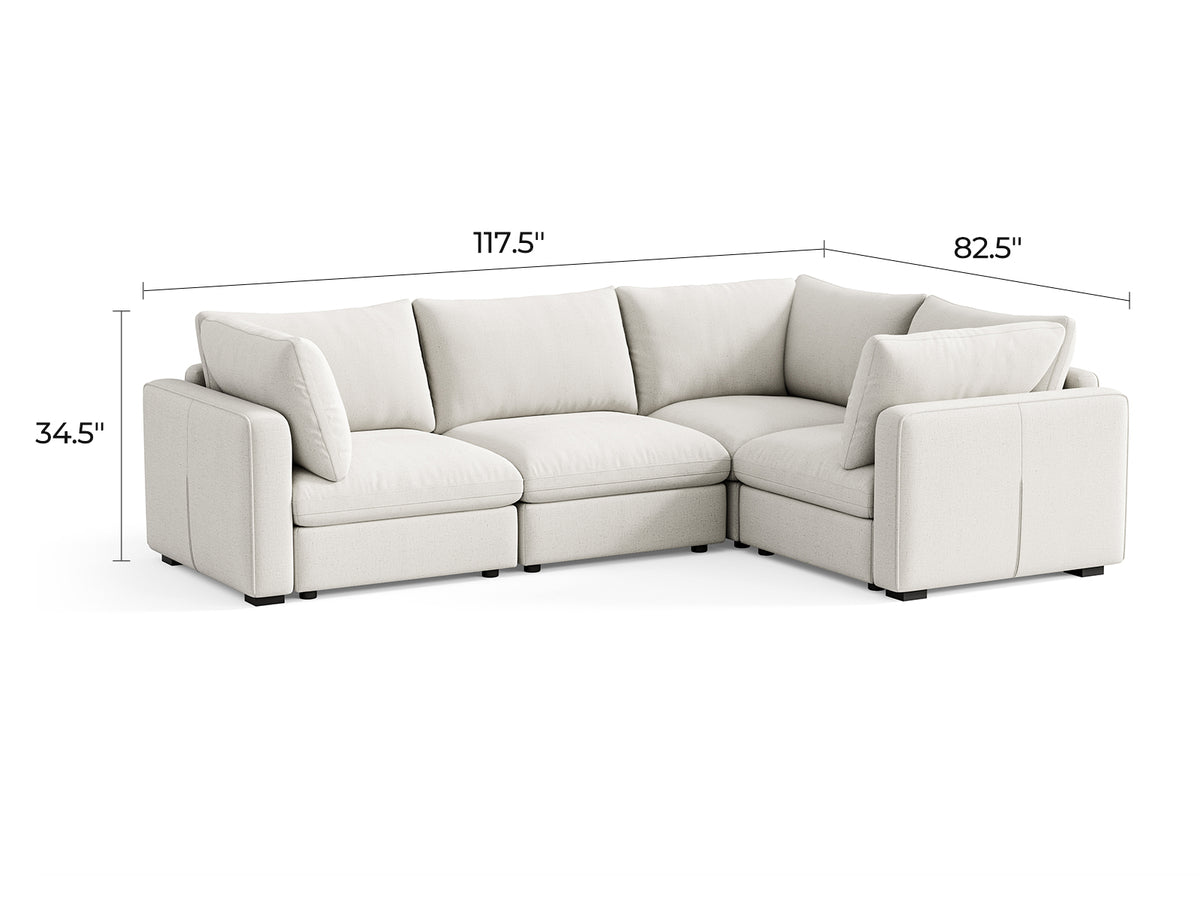 Rubik V Linen 3 Seats with Corner