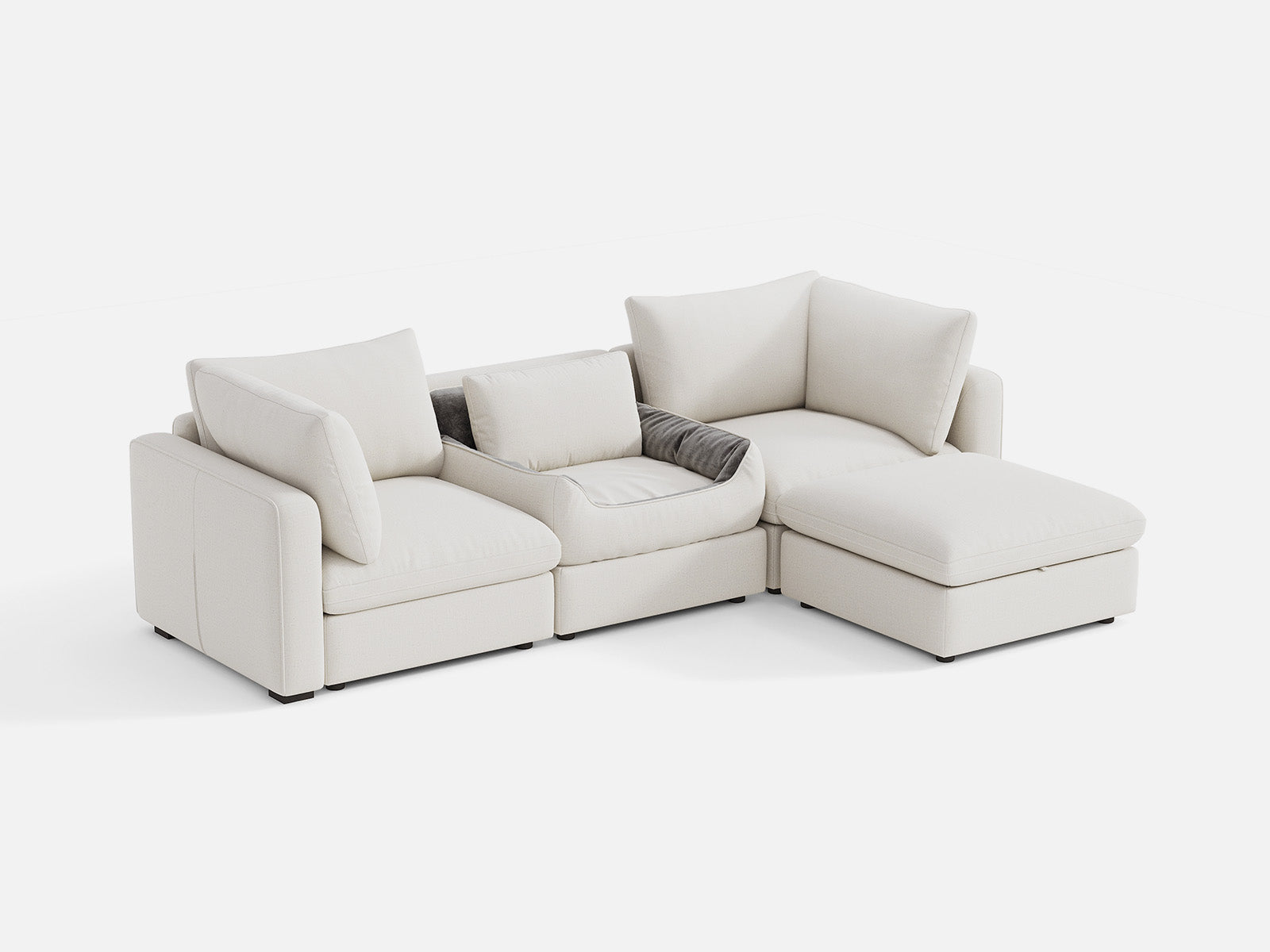 RUBIK V 3 Seats with Ottoman & Pet Bed Module