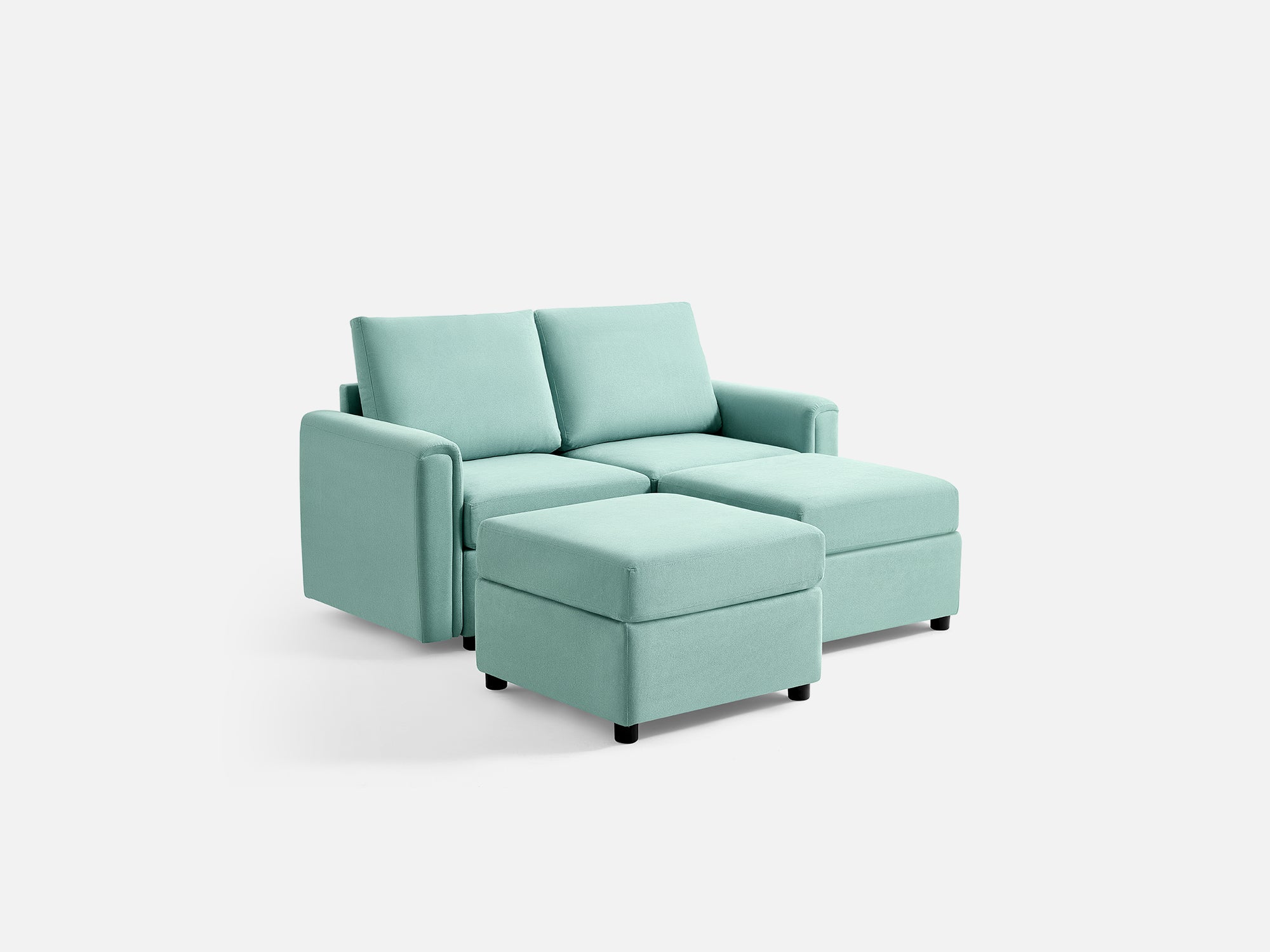 RUBIK I 2 Seats with 2 Ottomans - LINSY HOME