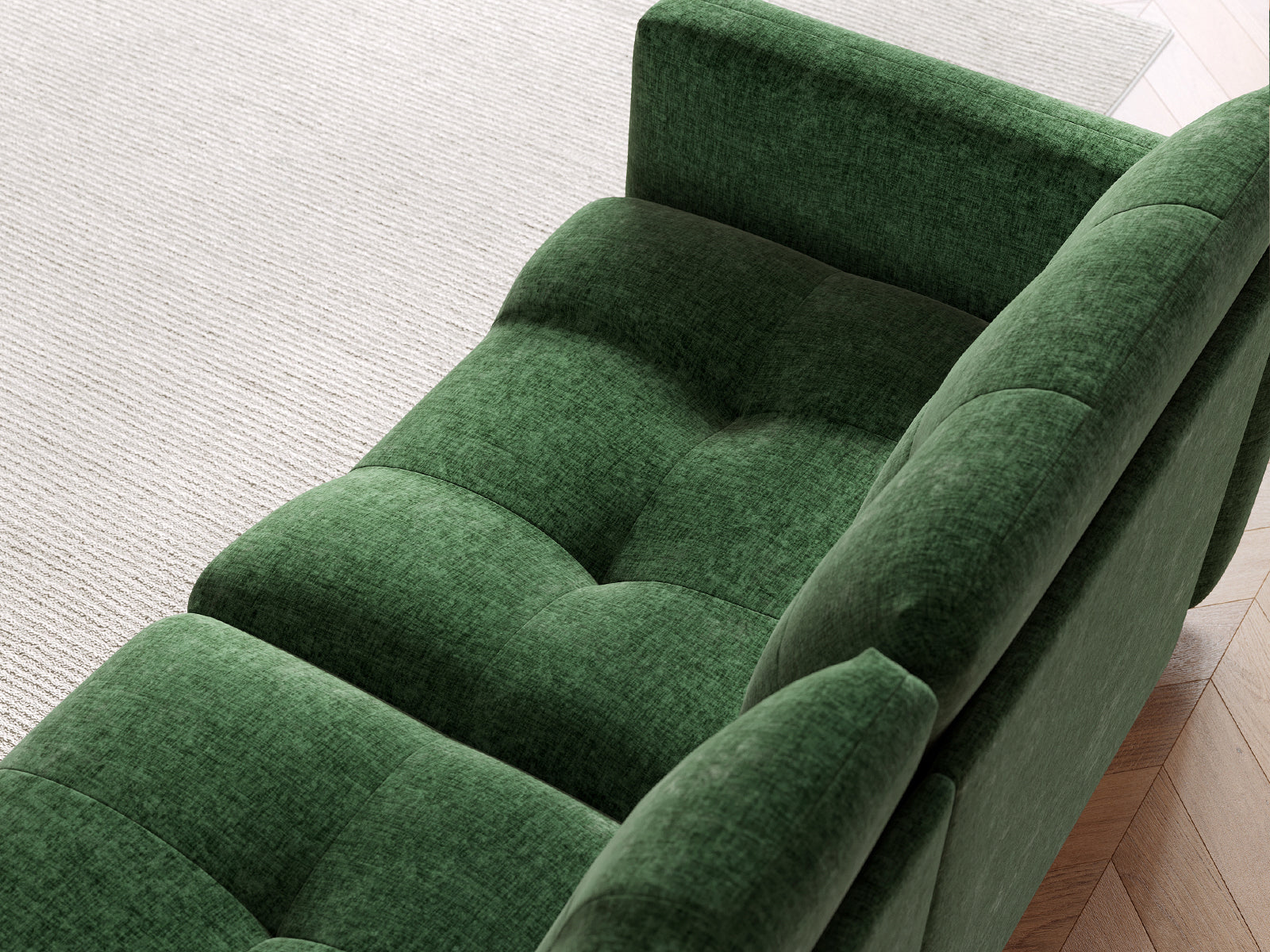 Pop-Seat Sectional Sofa with 2 Seats, 2 Chaise Lounges & Console