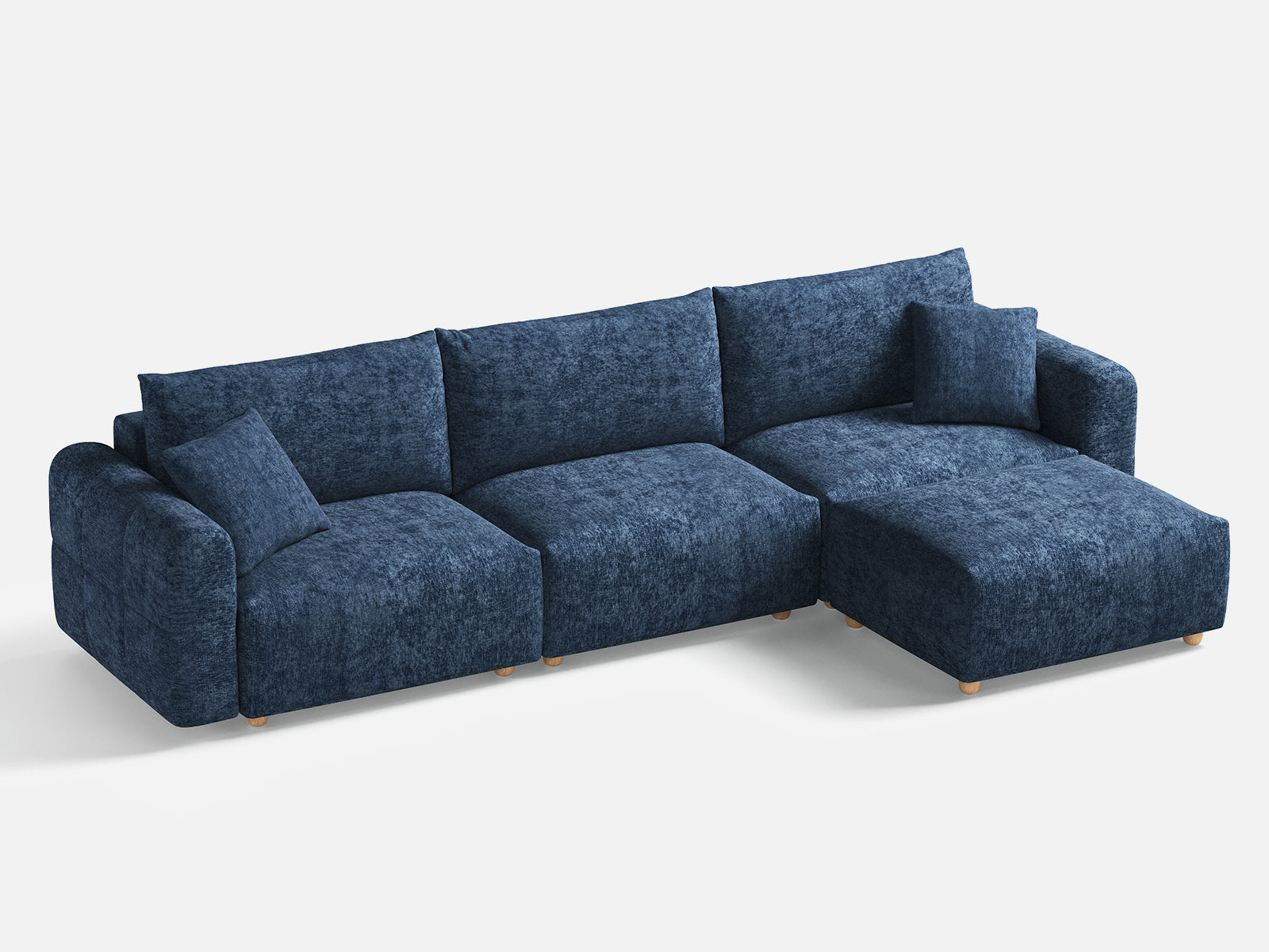RUBIK L 3 Seats with Ottoman