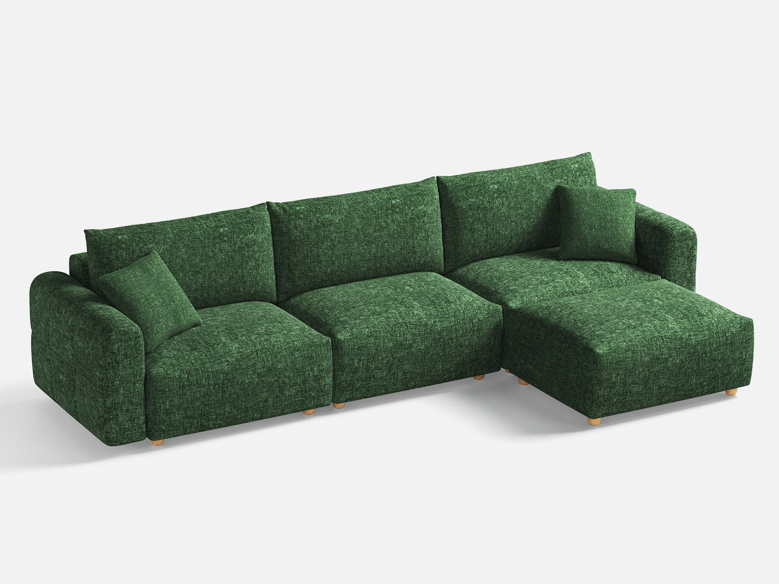 RUBIK L 3 Seats with Ottoman