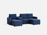 RUBIK III 3 Seats with 2 Ottomans & Console