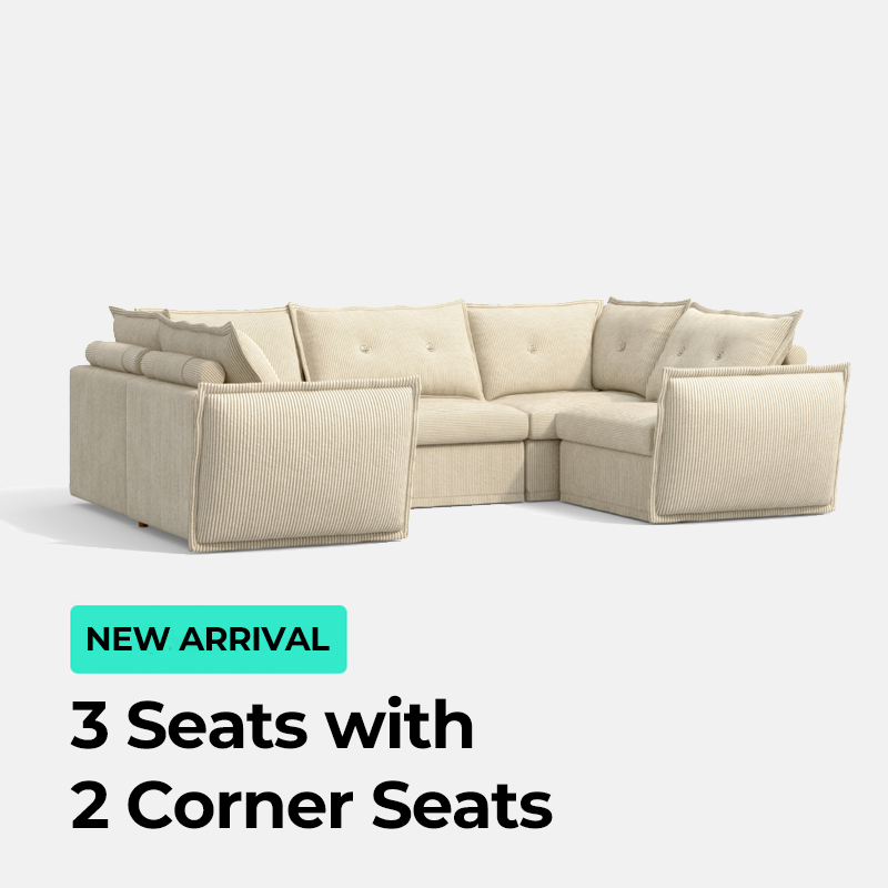 7Piece Modular Couch with Washable Covers LINSY HOME