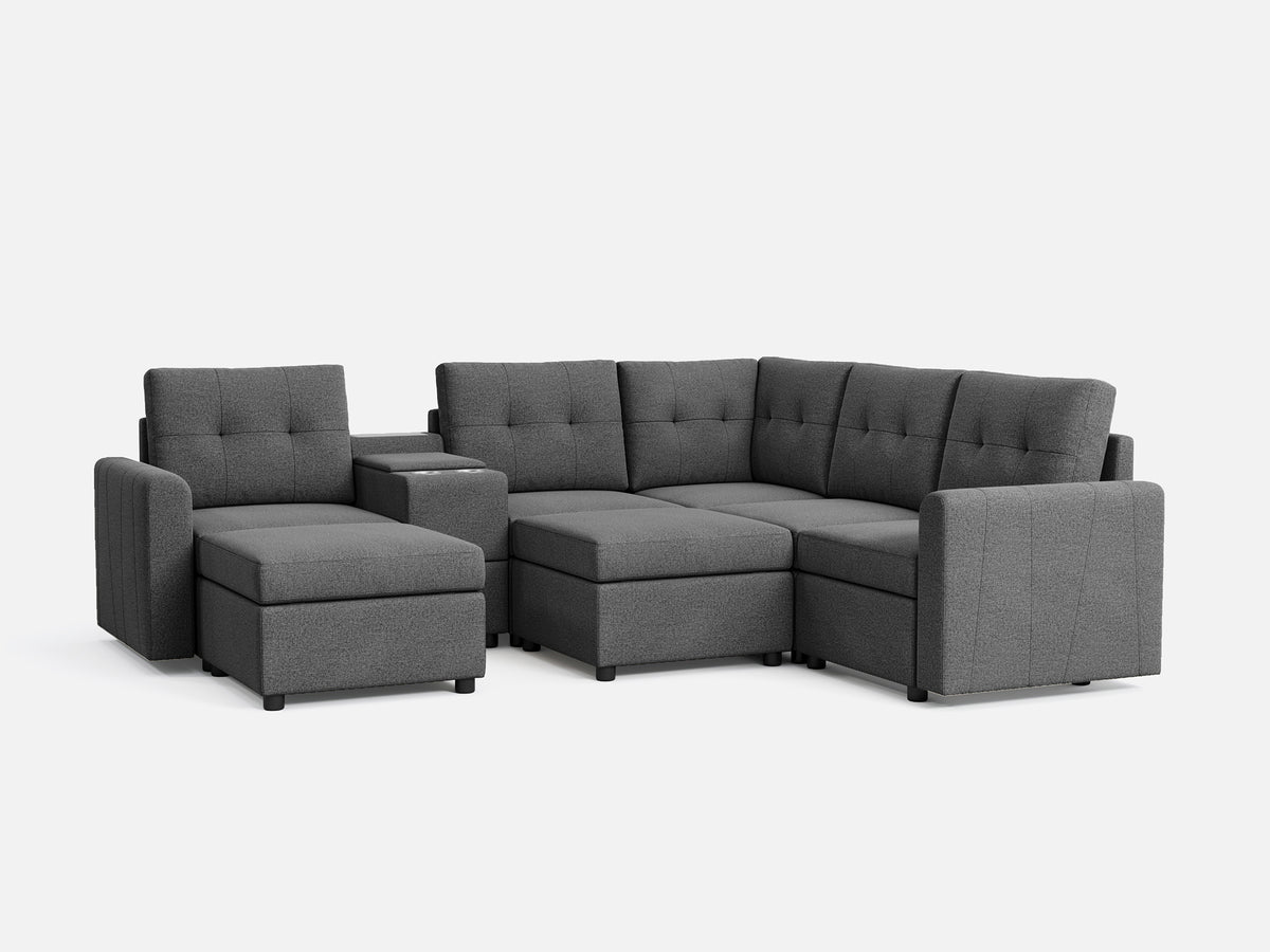 RUBIK III 4 Seats with 2 Ottomans & Corner & Console