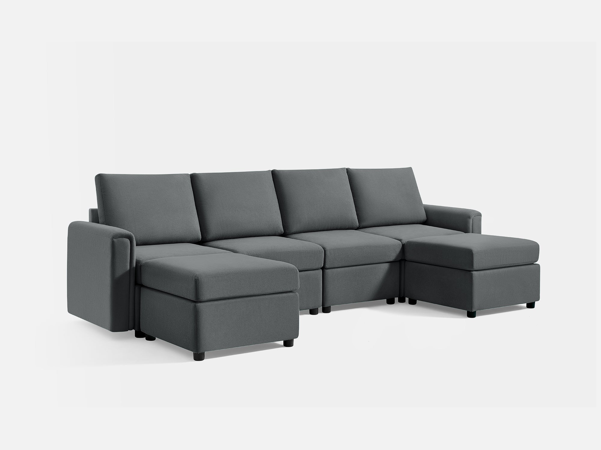 RUBIK I 4 Seats with 2 Ottomans - LINSY HOME