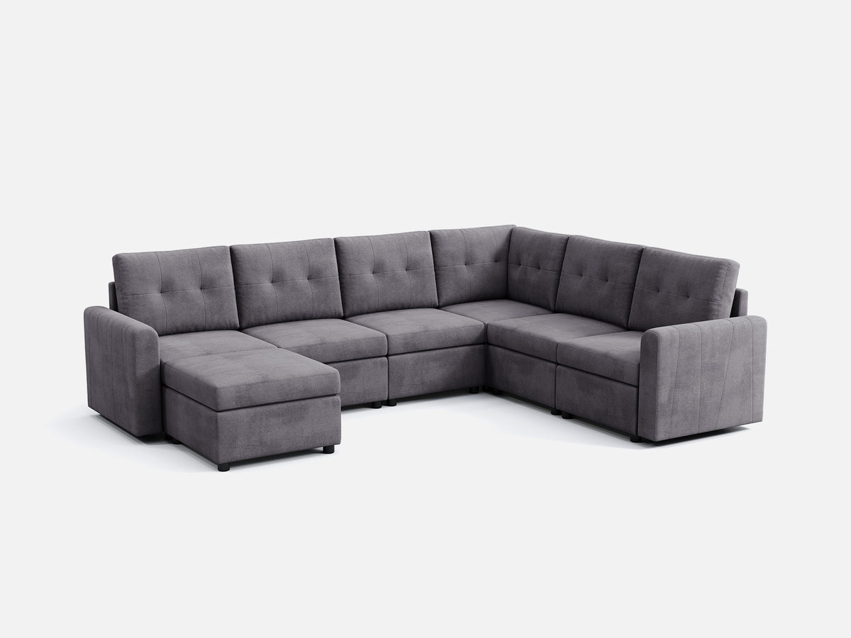 RUBIK III 5 Seats with Corner & Ottoman - LINSY HOME